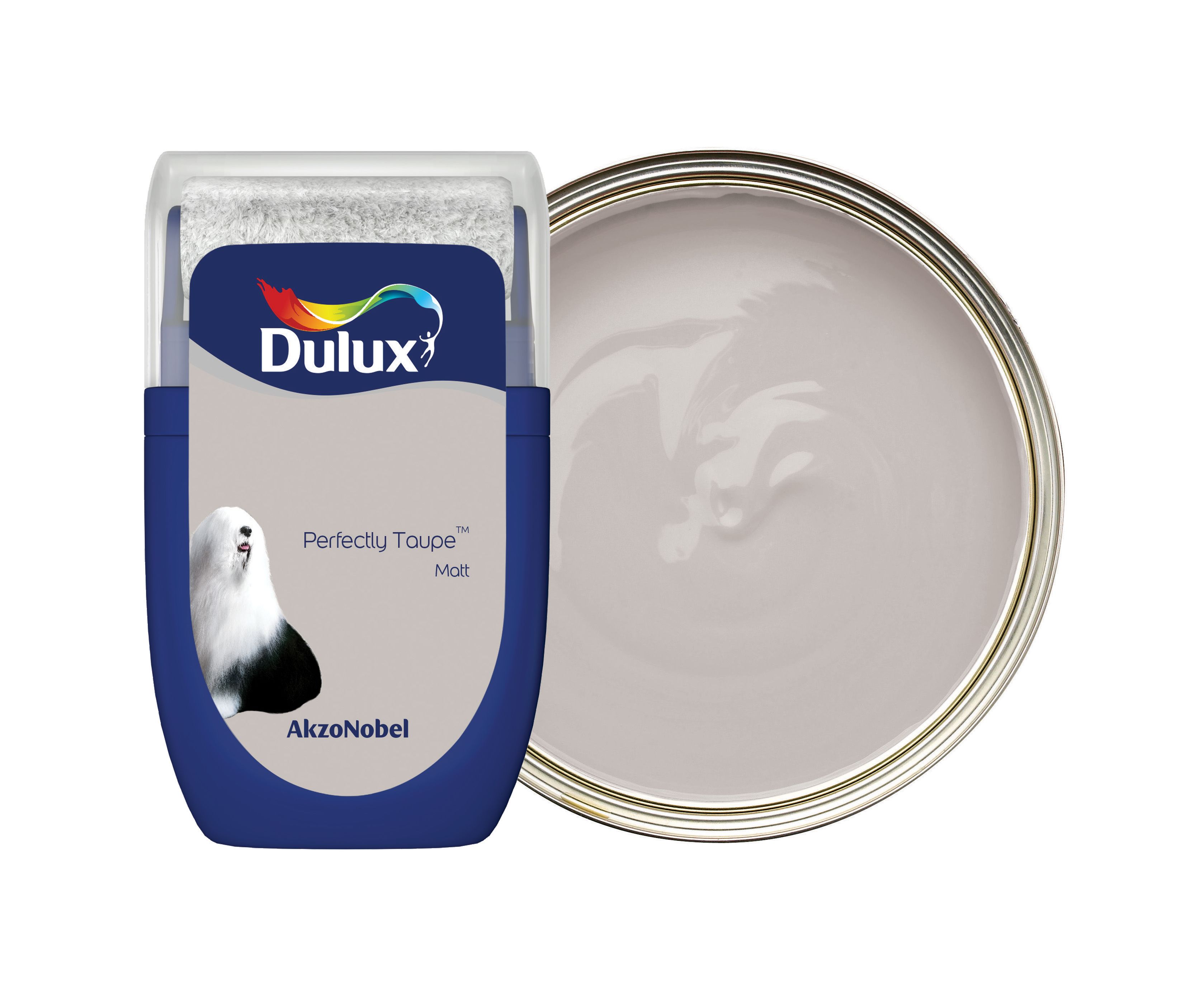 Image of Dulux Emulsion Paint - Perfectly Taupe Tester Pot - 30ml