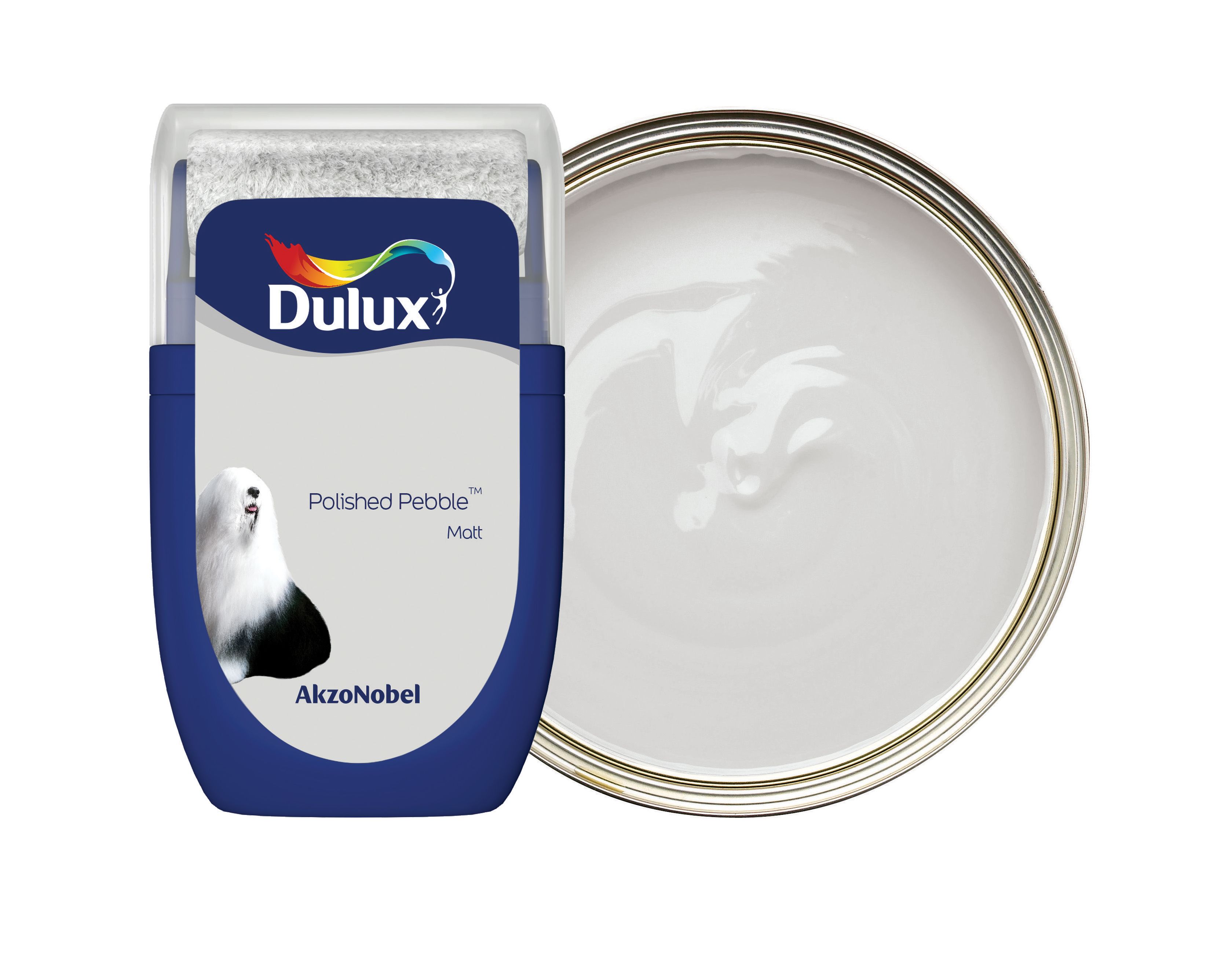 Dulux Emulsion Paint Tester Pot - Polished Pebble - 30ml
