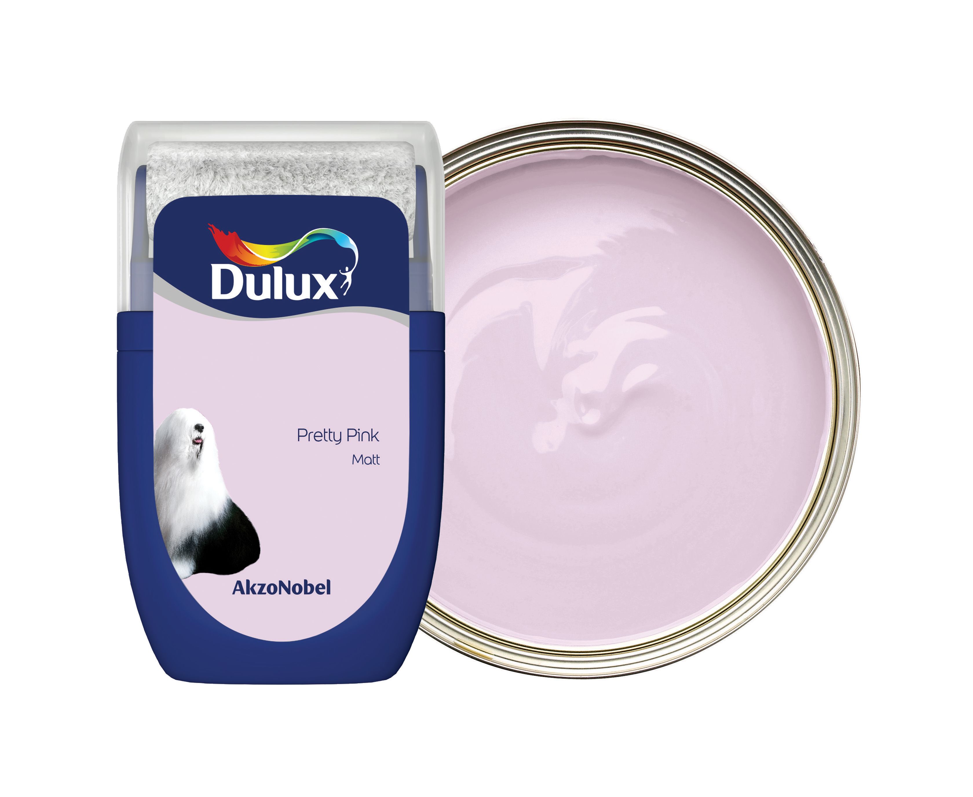 Image of Dulux Emulsion Paint - Pretty Pink Tester Pot - 30ml