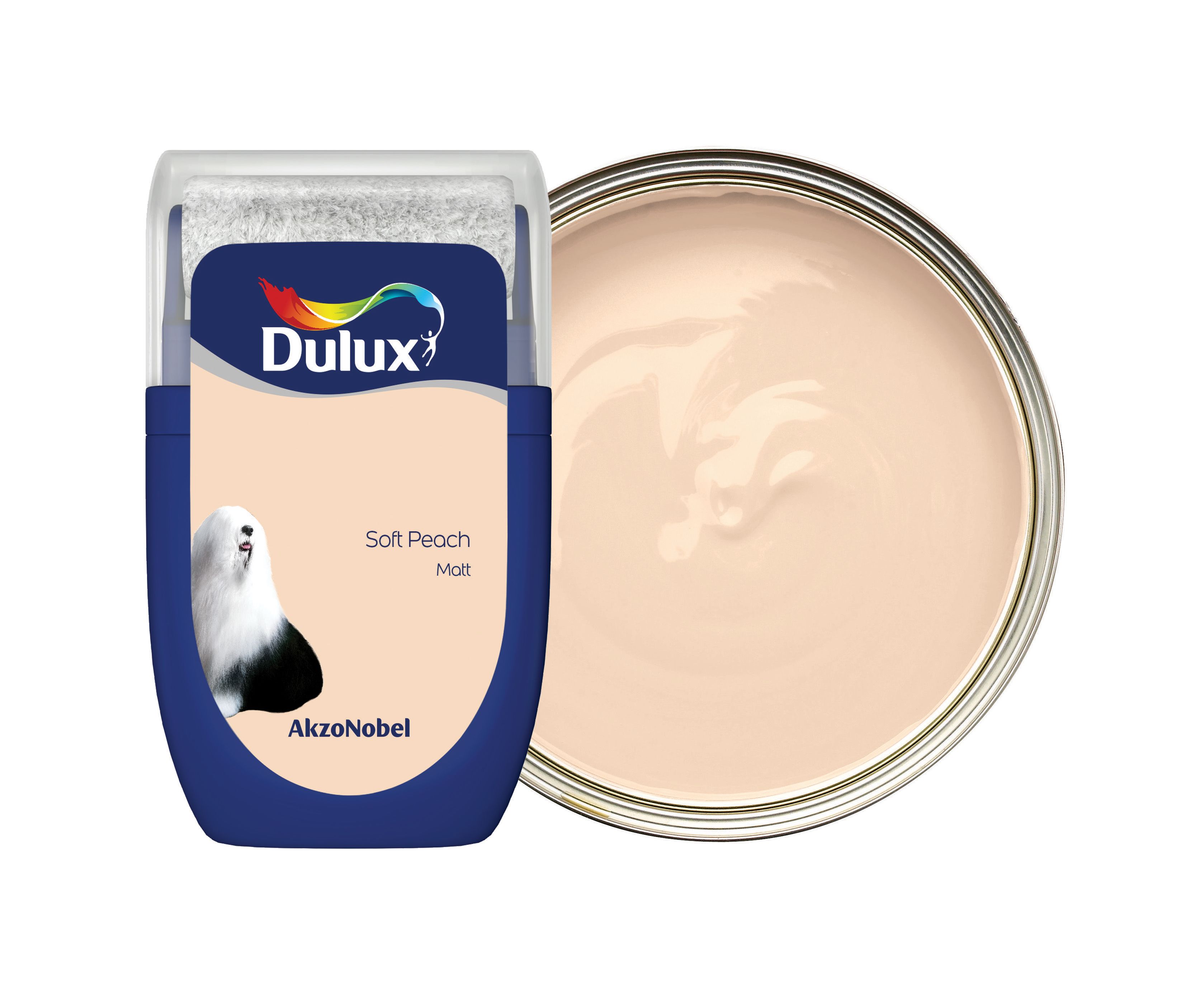 Image of Dulux Emulsion Paint - Soft Peach Tester Pot - 30ml