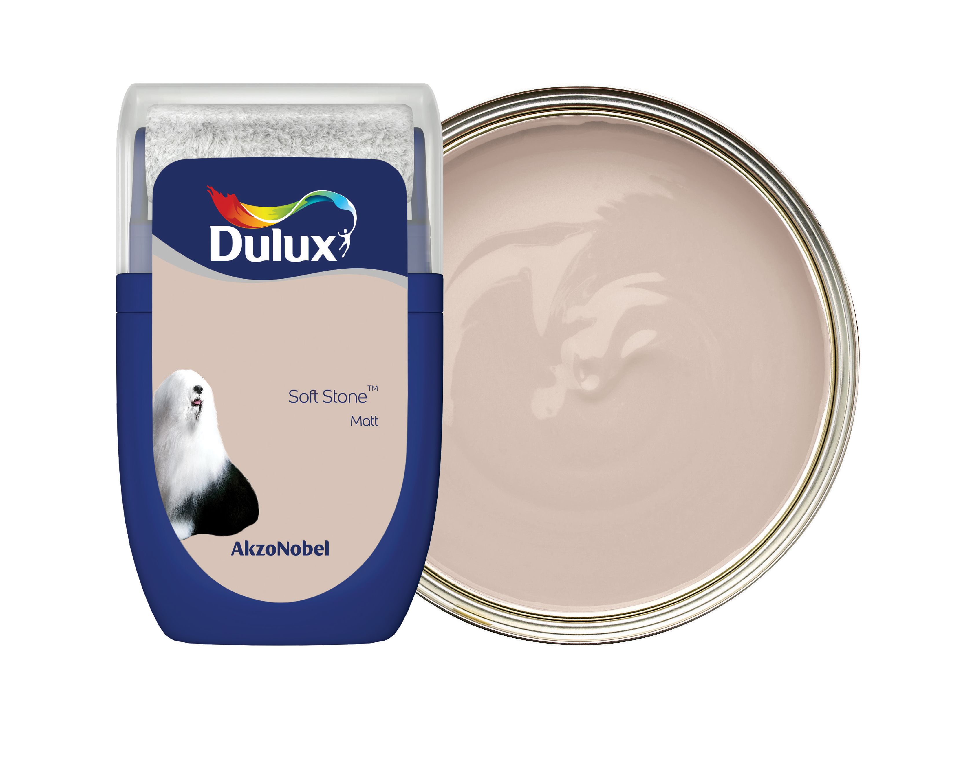 Image of Dulux Emulsion Paint - Soft Stone Tester Pot - 30ml