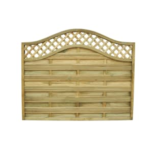 Image of Forest Garden Pressure Treated Bristol Fence Panel - 1800 x 1500mm - 6 x 5ft - Pack of 4