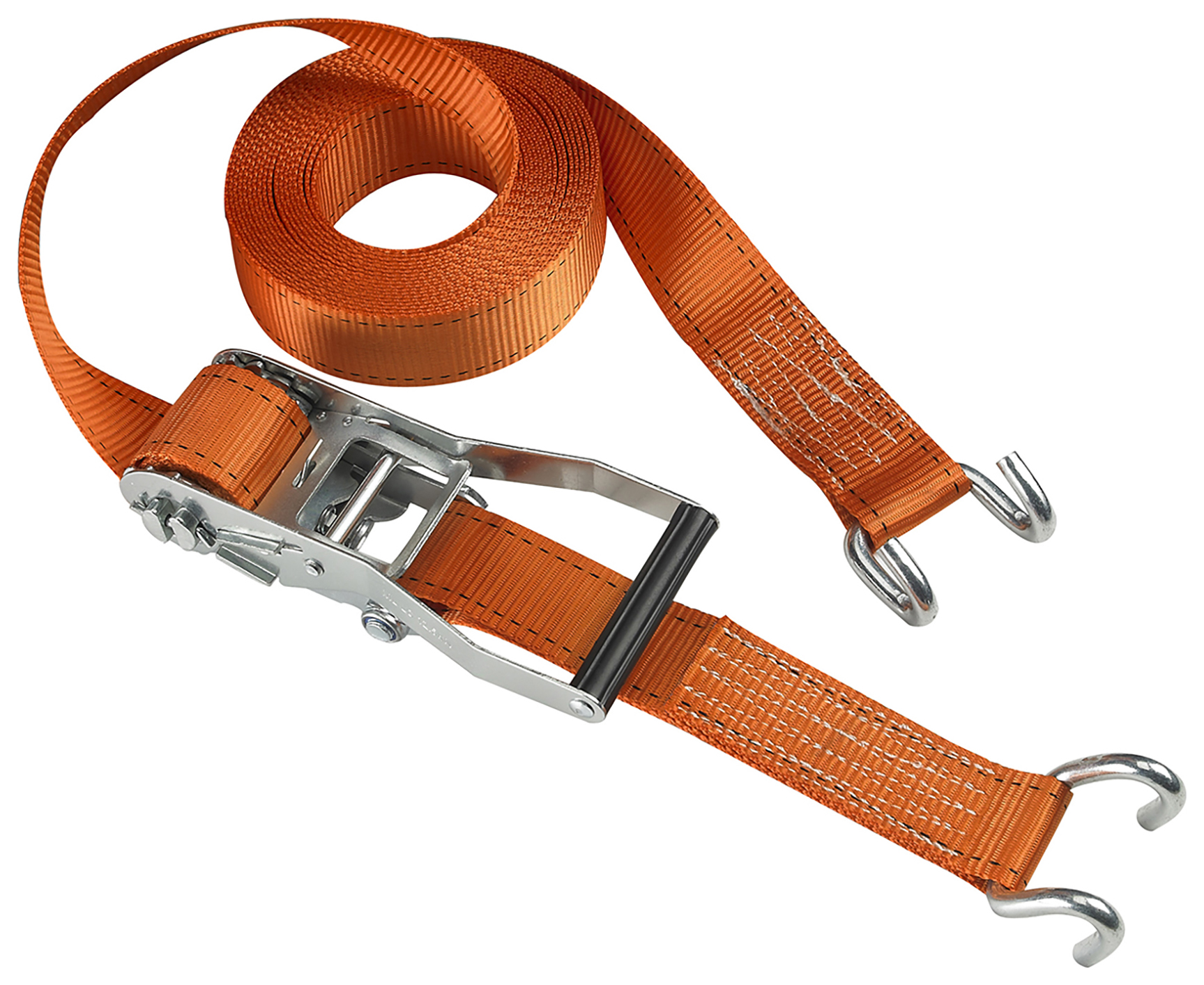 Master Lock FastLink Ratchet Strap with open J Hooks - Orange
