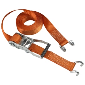 Master Lock FastLink Ratchet Strap with open J Hooks - Orange
