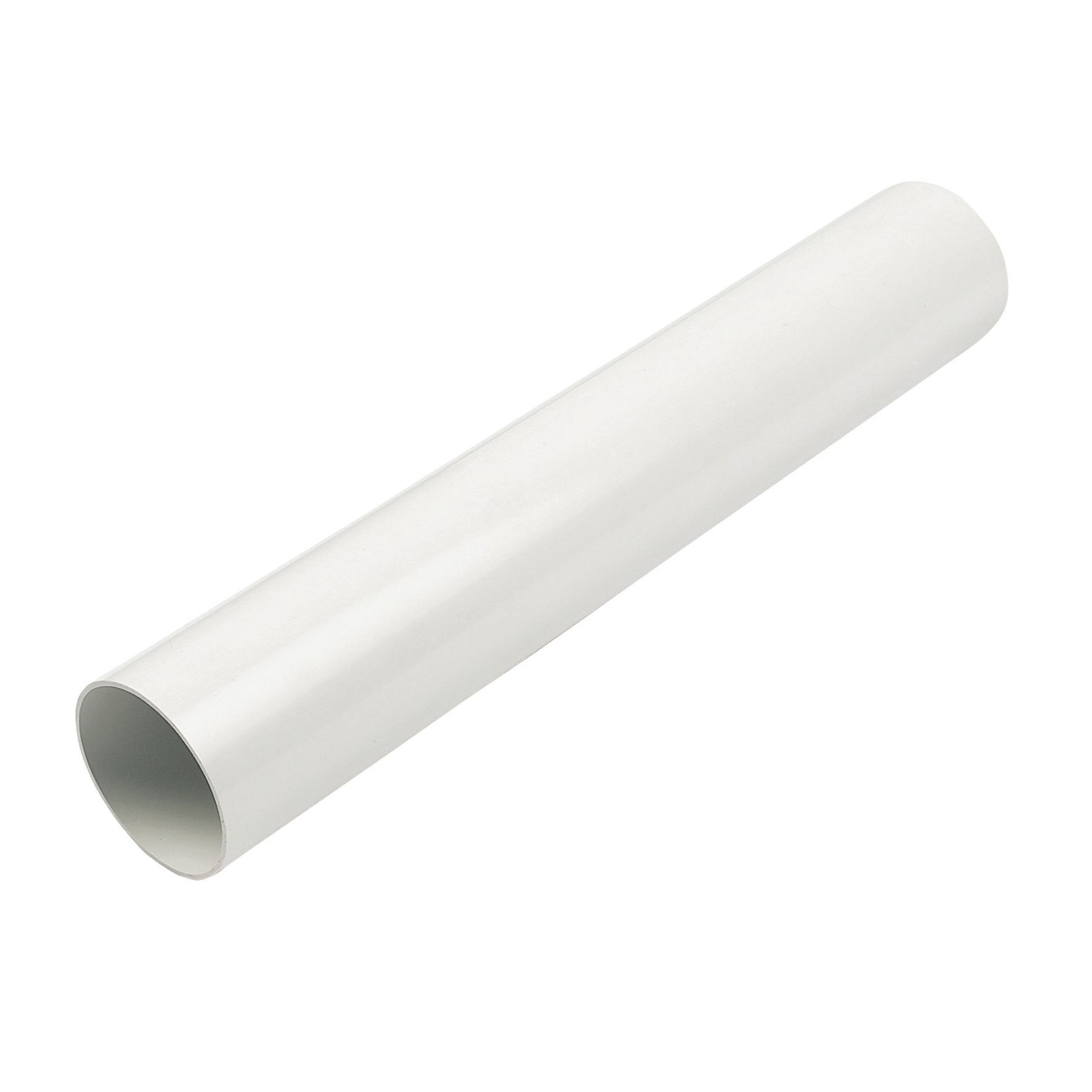 FloPlast 68mm White Round Downpipe - 2.5m