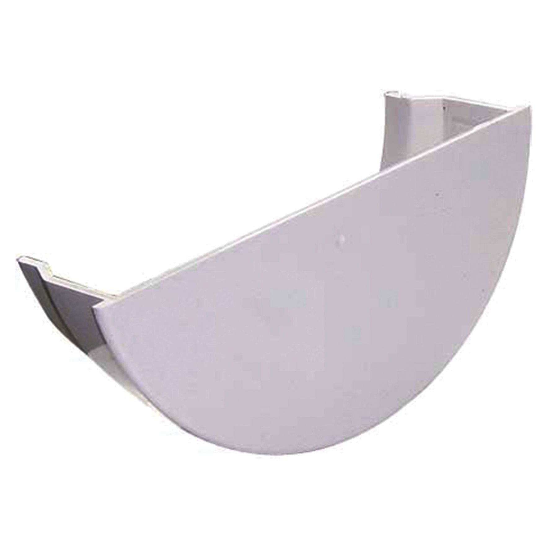 FloPlast 112mm White Half Round Gutter Internal Stop End