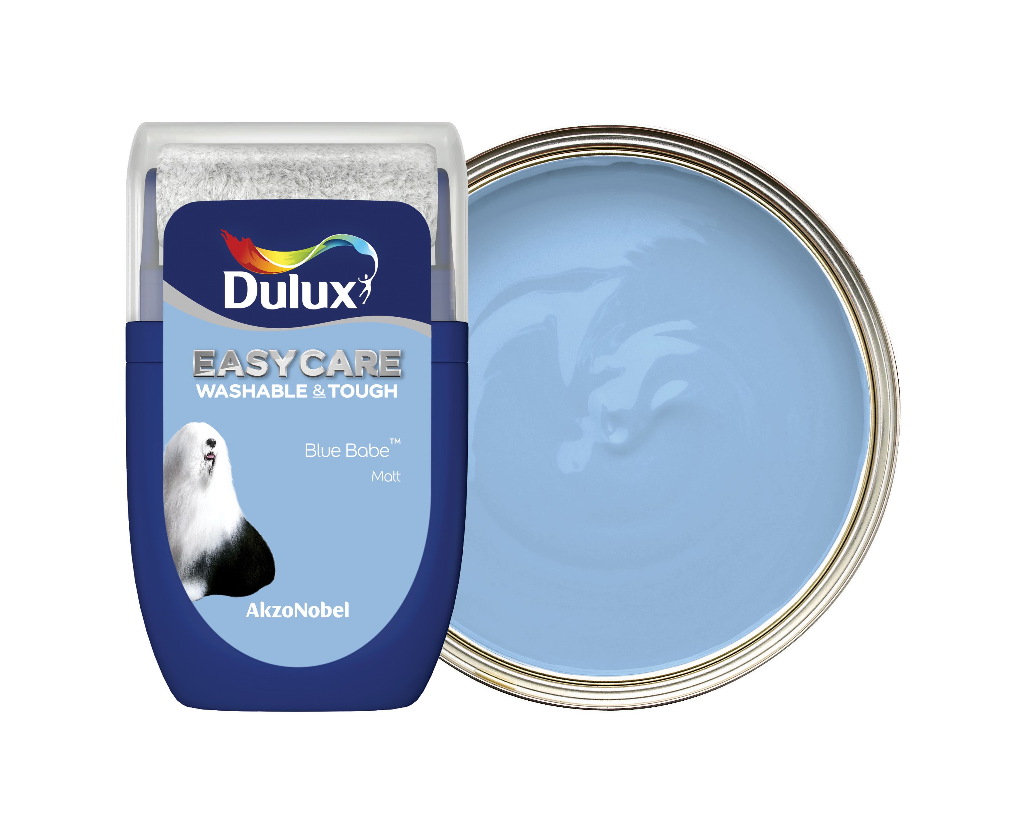 Image of Dulux Easycare Washable & Tough Paint - Blue Babe Tester Pot - 30ml