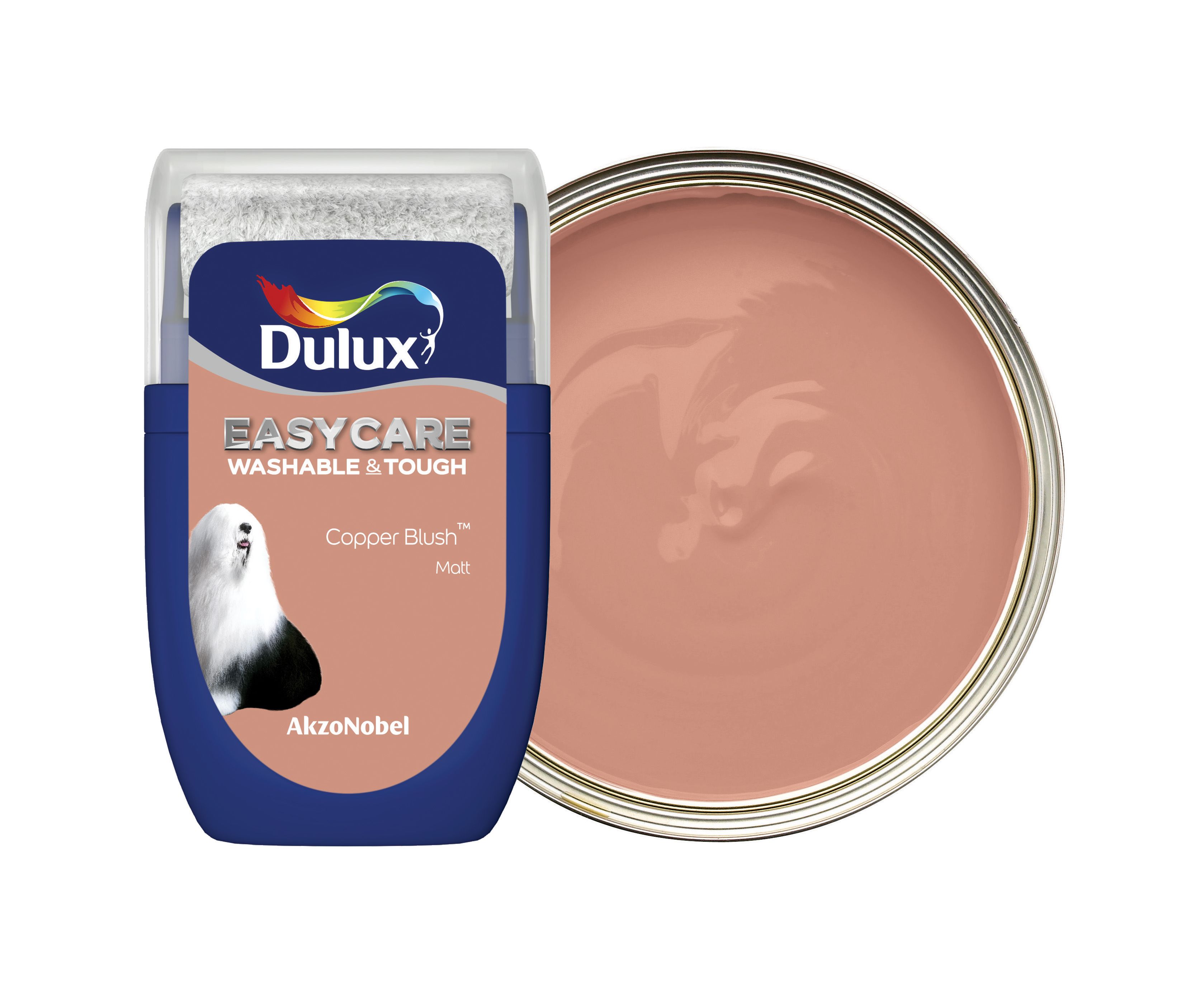 Image of Dulux Easycare Washable & Tough Paint - Copper Blush Tester Pot - 30ml
