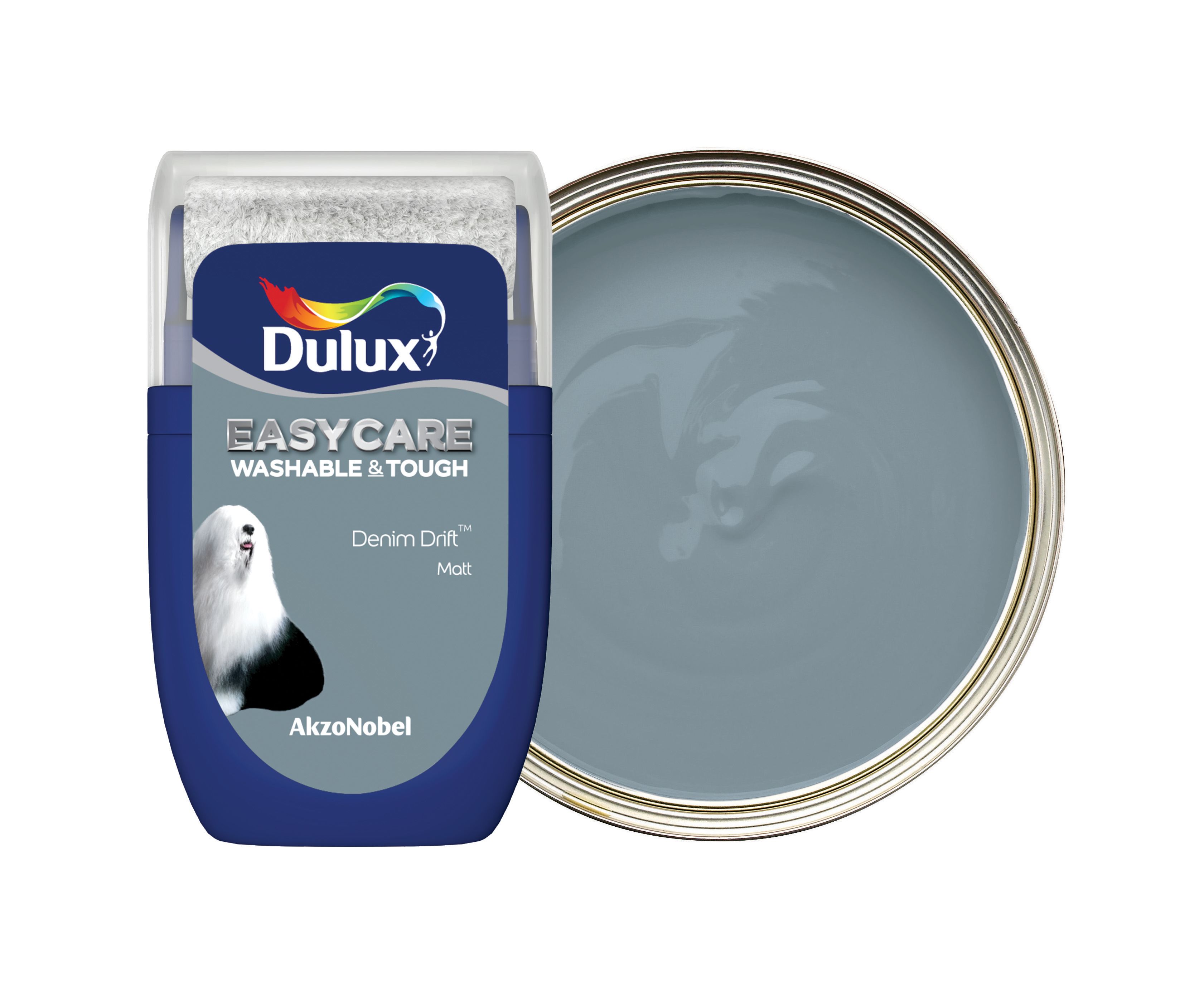 Image of Dulux Easycare Washable & Tough Paint - Denim Drift Tester Pot - 30ml