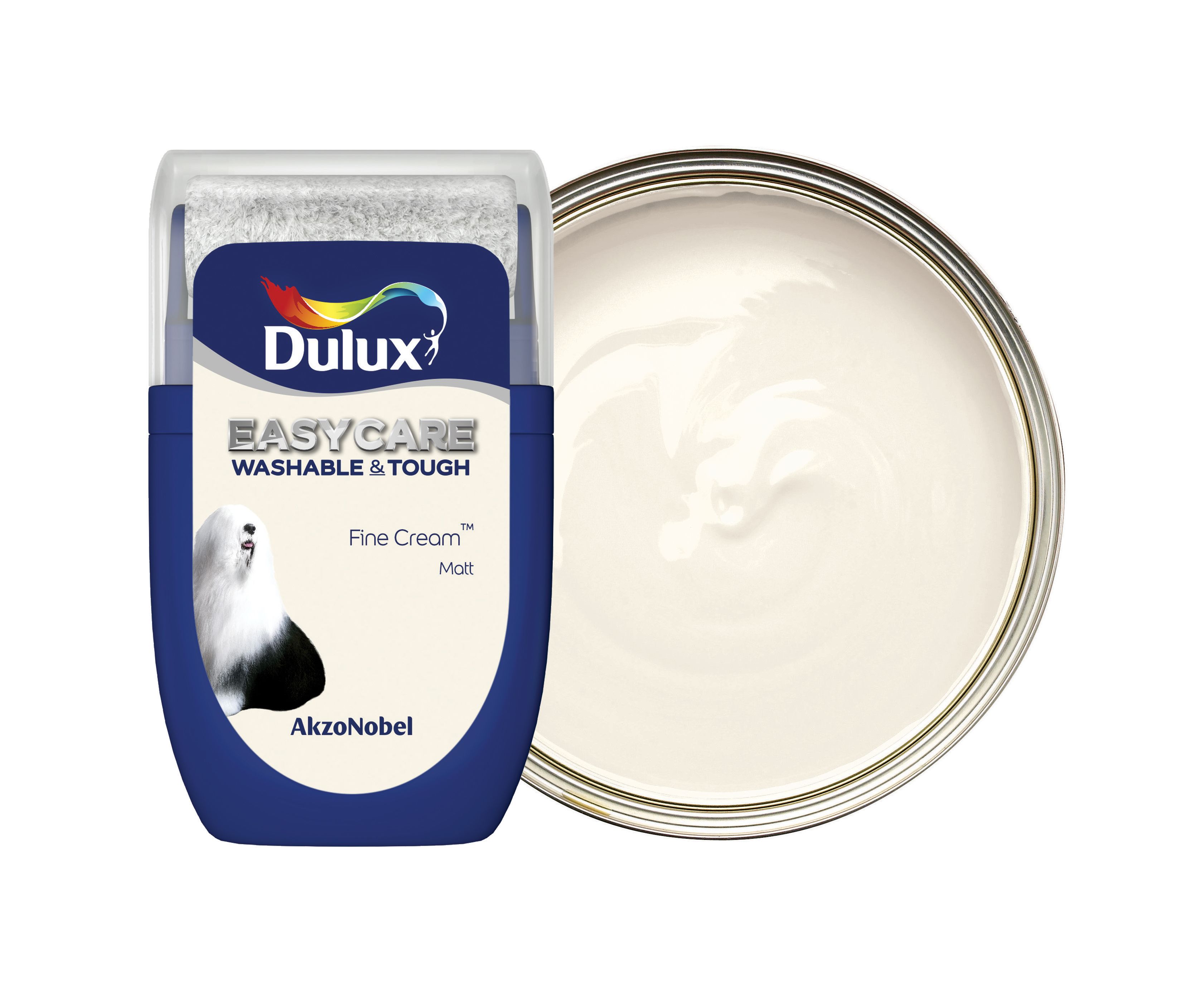 Image of Dulux Easycare Washable & Tough Paint - Fine Cream Tester Pot - 30ml