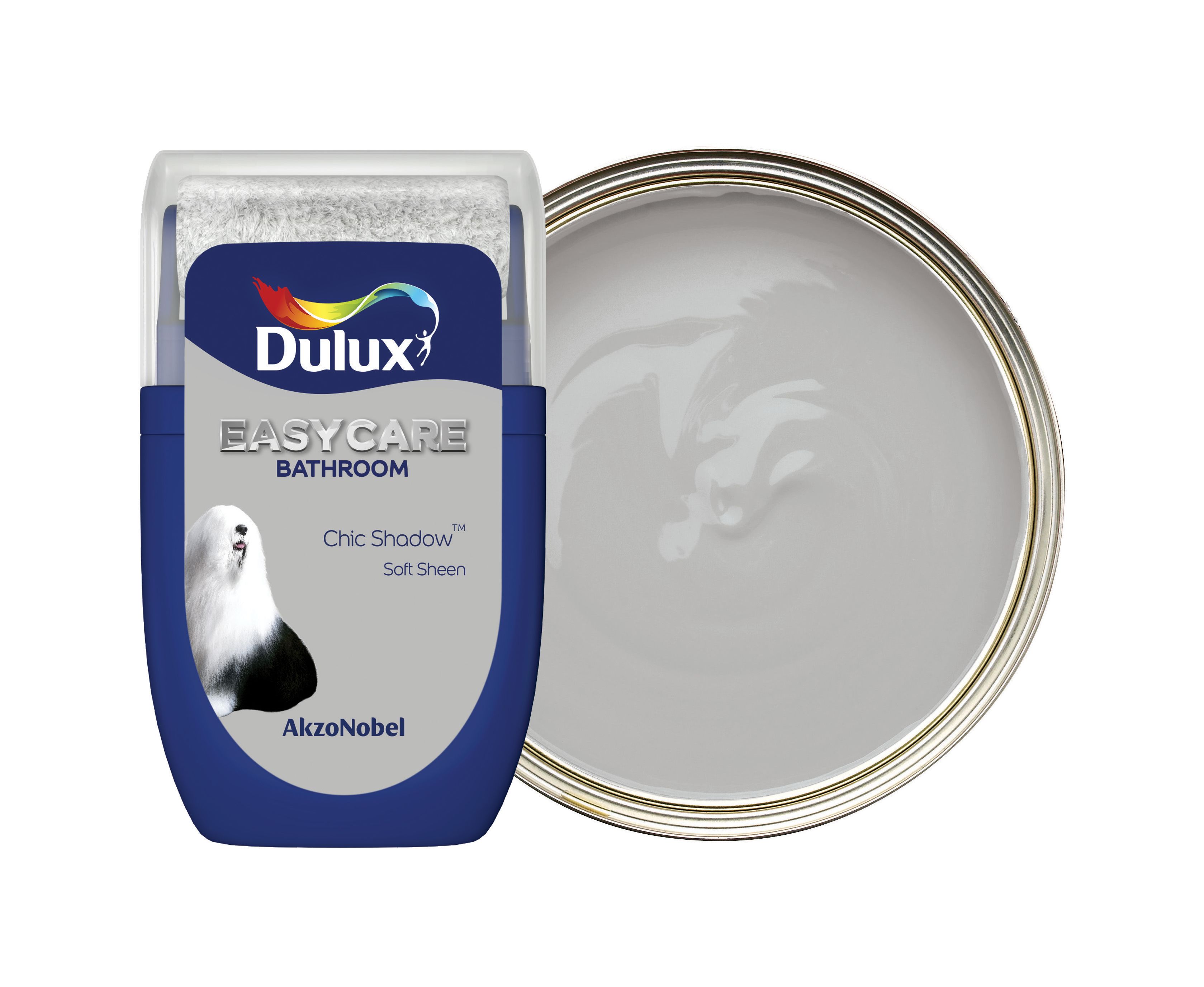 Image of Dulux Easycare Bathroom Paint - Chic Shadow Tester Pot - 30ml
