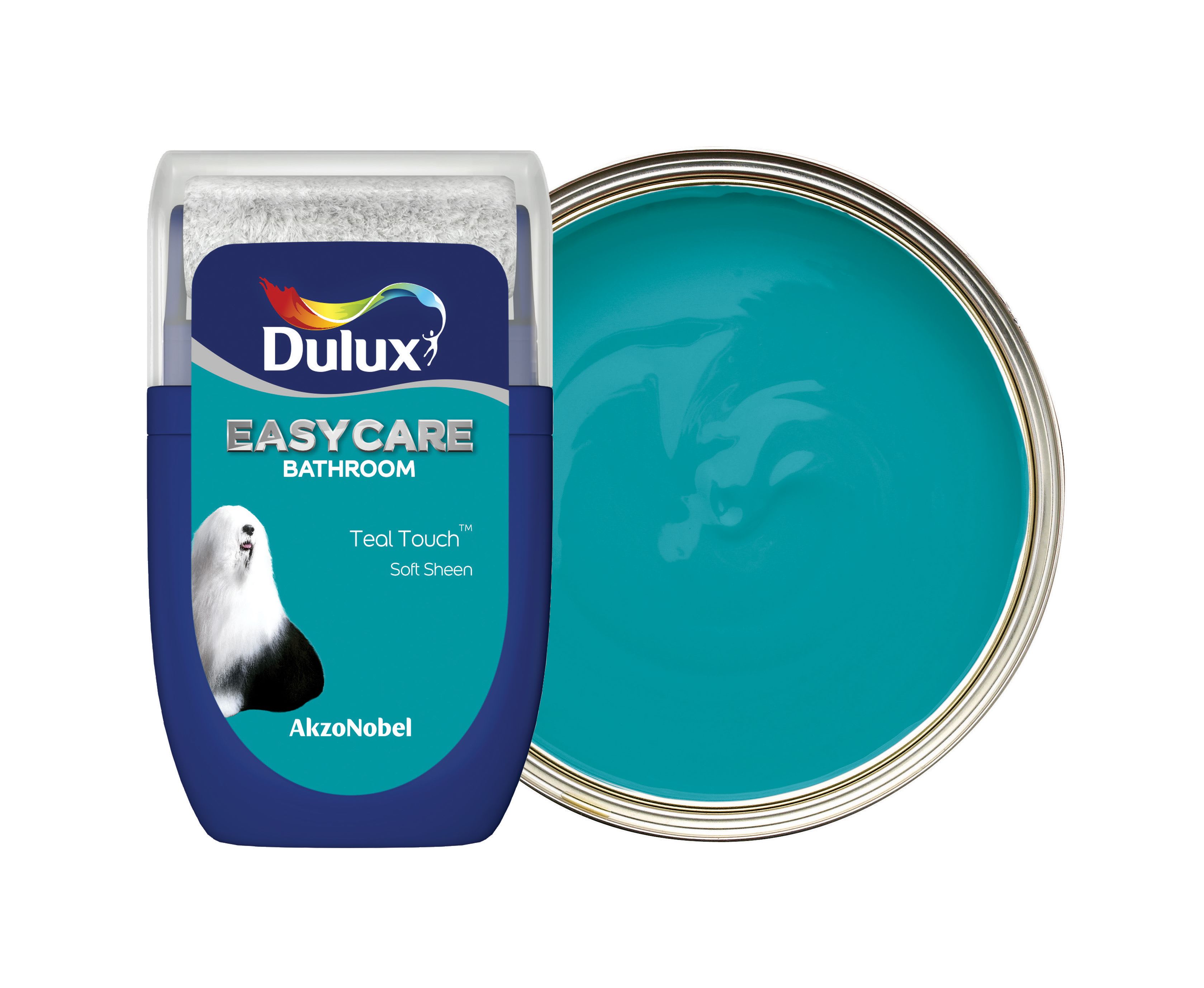 Dulux Easycare Bathroom Paint - Teal Touch Tester