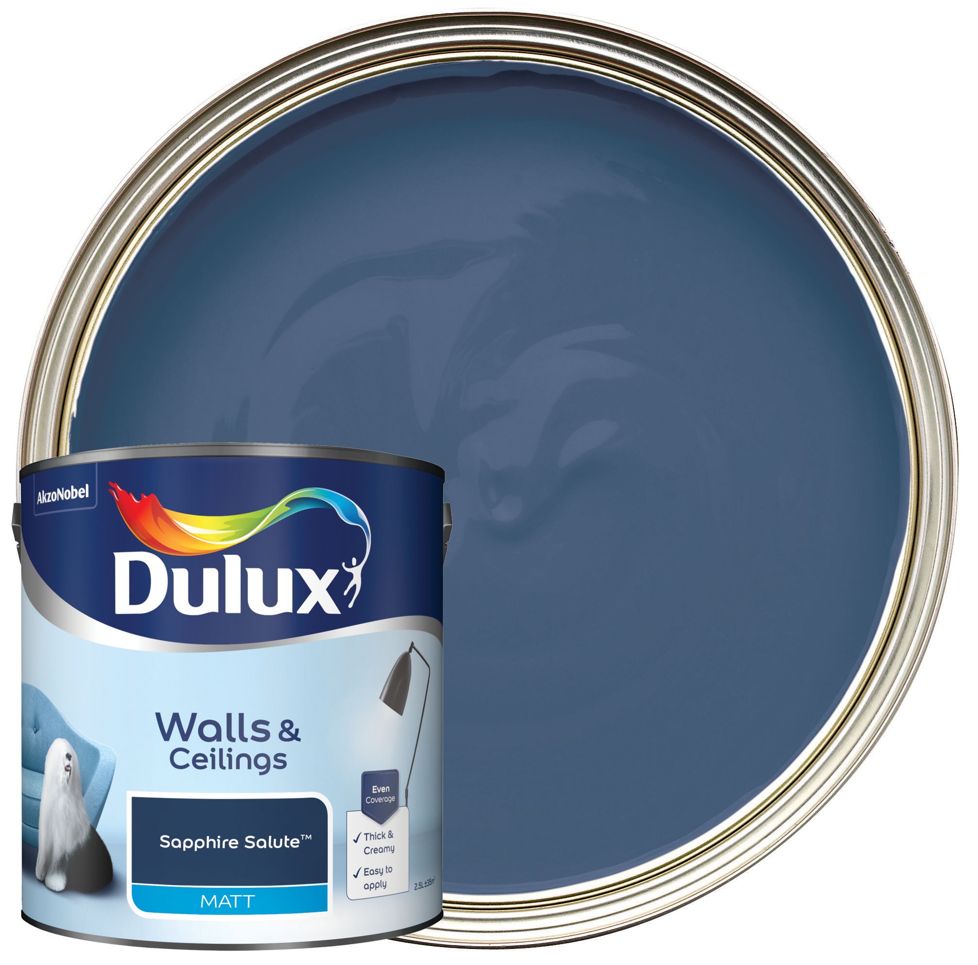 Dulux Matt Emulsion Paint - Sapphire Salute - 2.5L