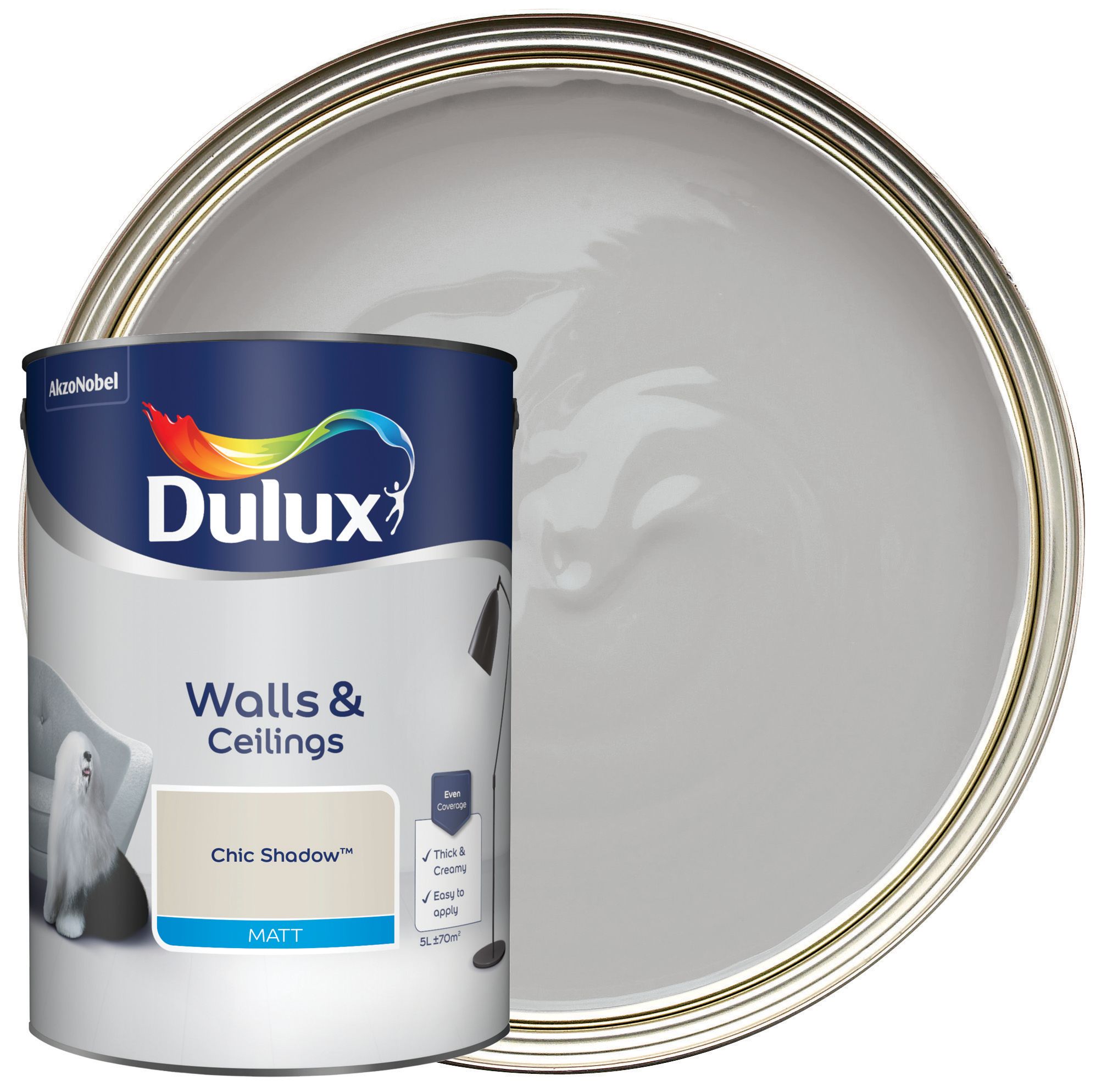 Dulux Matt Emulsion Paint - Chic Shadow - 5L