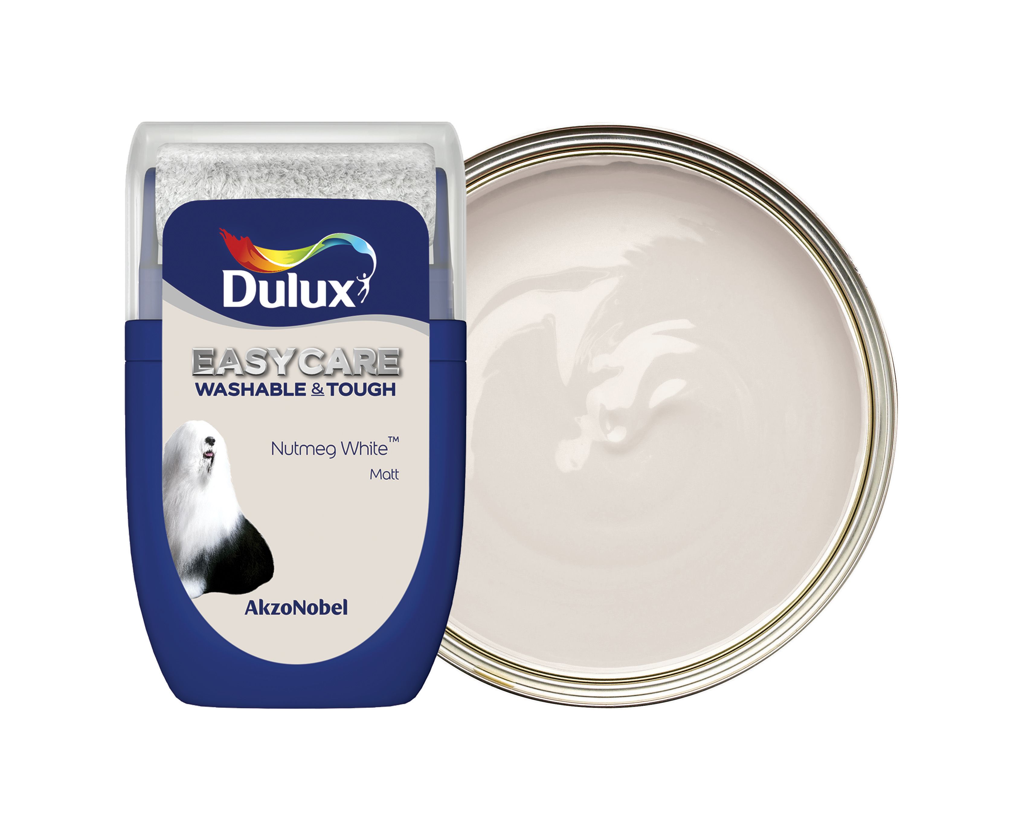 Image of Dulux Easycare Washable & Tough Paint - Nutmeg White Tester Pot - 30ml