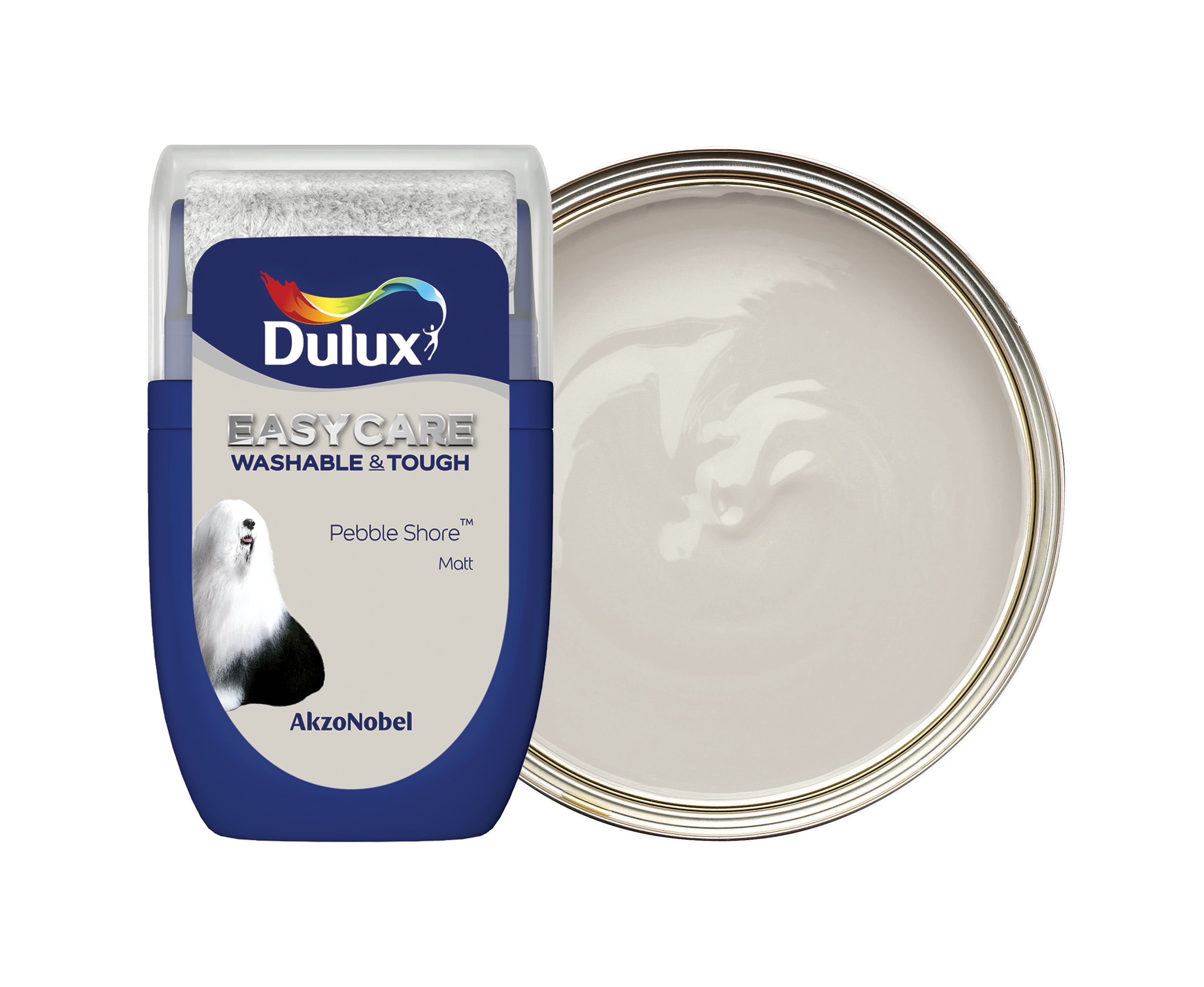 Image of Dulux Easycare Washable & Tough Paint - Pebble Shore Tester Pot - 30ml