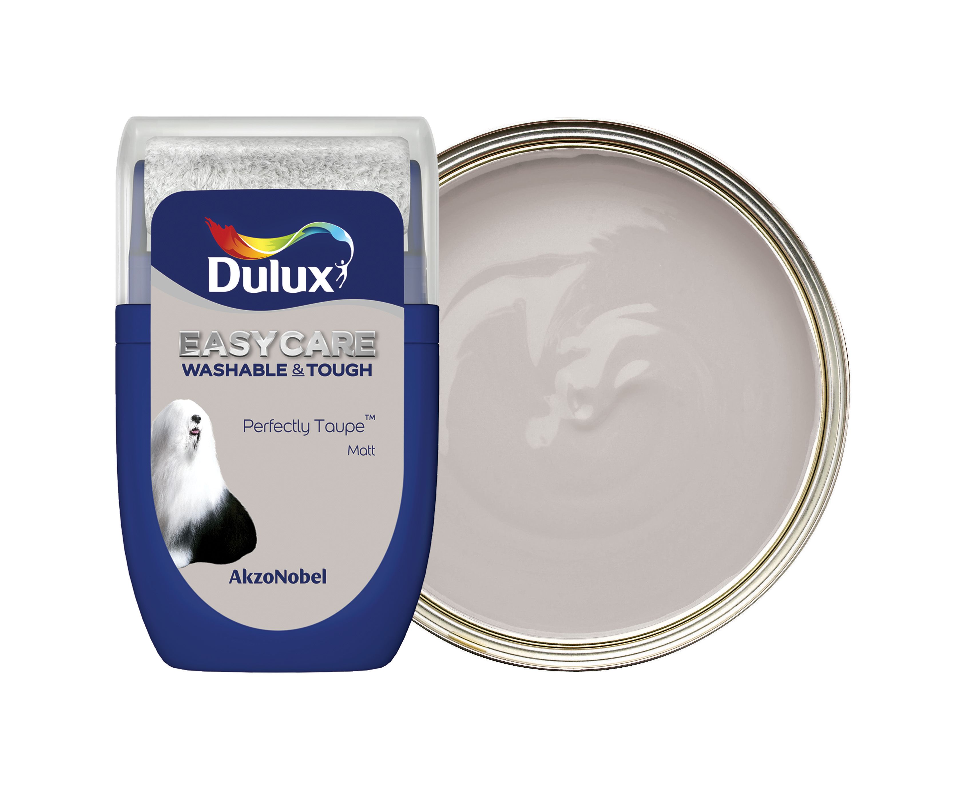 Image of Dulux Easycare Washable & Tough Paint - Perfectly Taupe Tester Pot - 30ml
