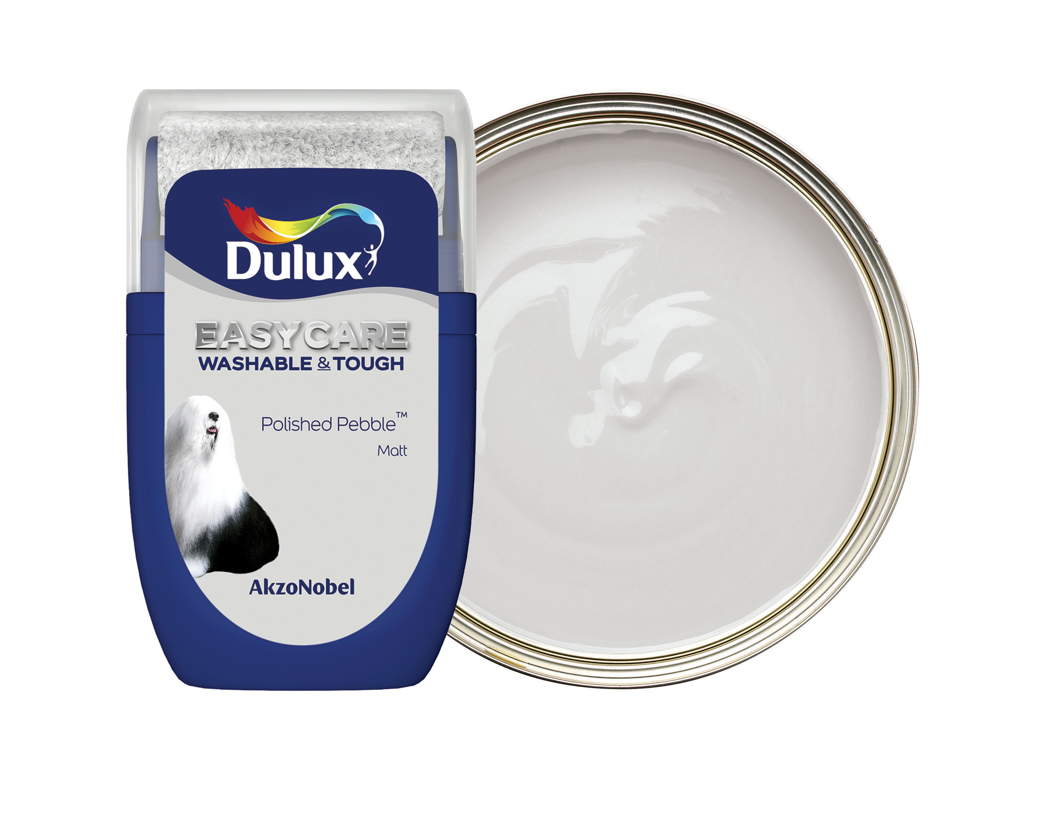 Image of Dulux Easycare Washable & Tough Paint - Polished Pebble Tester Pot - 30ml