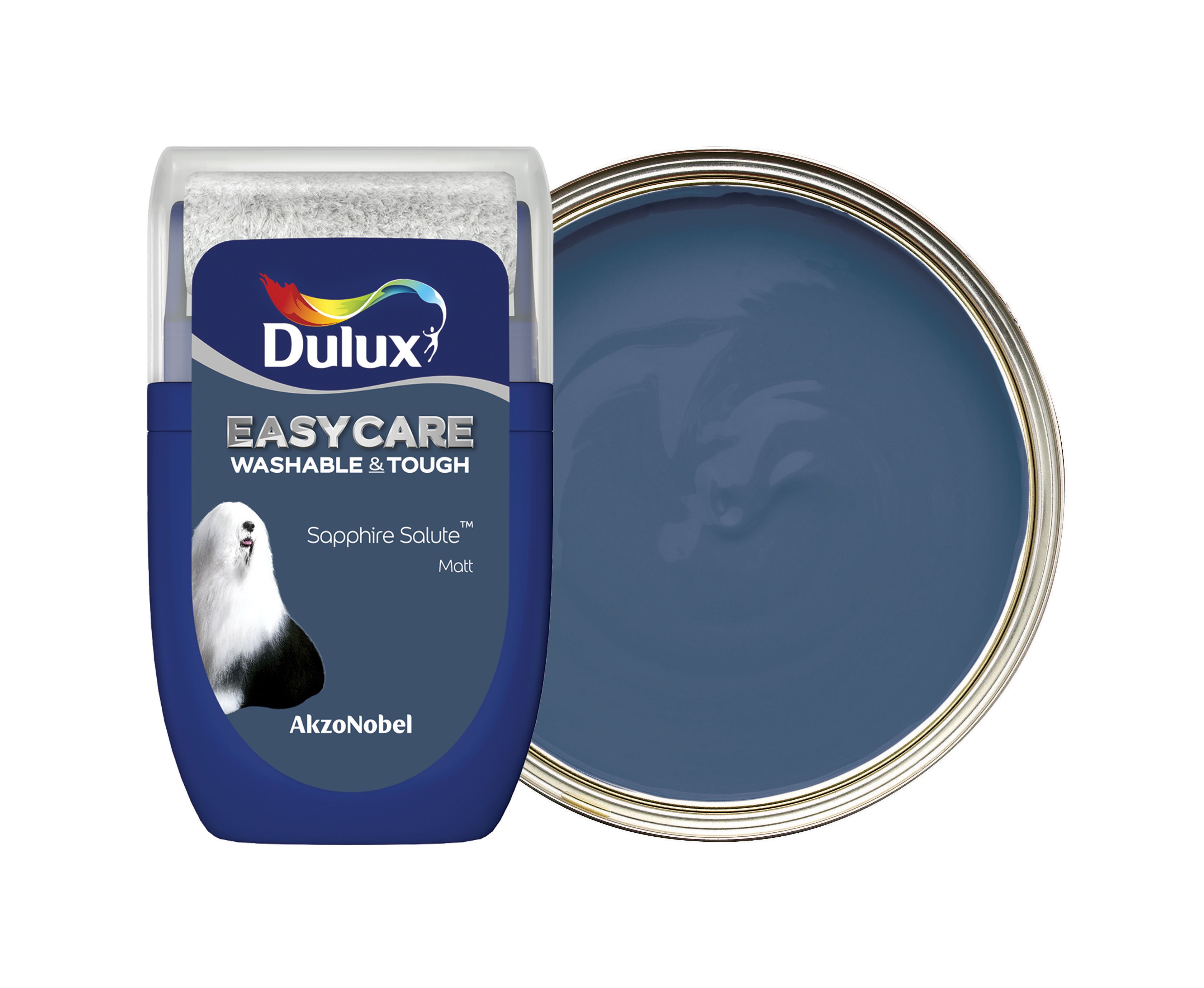 Image of Dulux Easycare Washable & Tough Paint - Sapphire Salute Tester Pot - 30ml