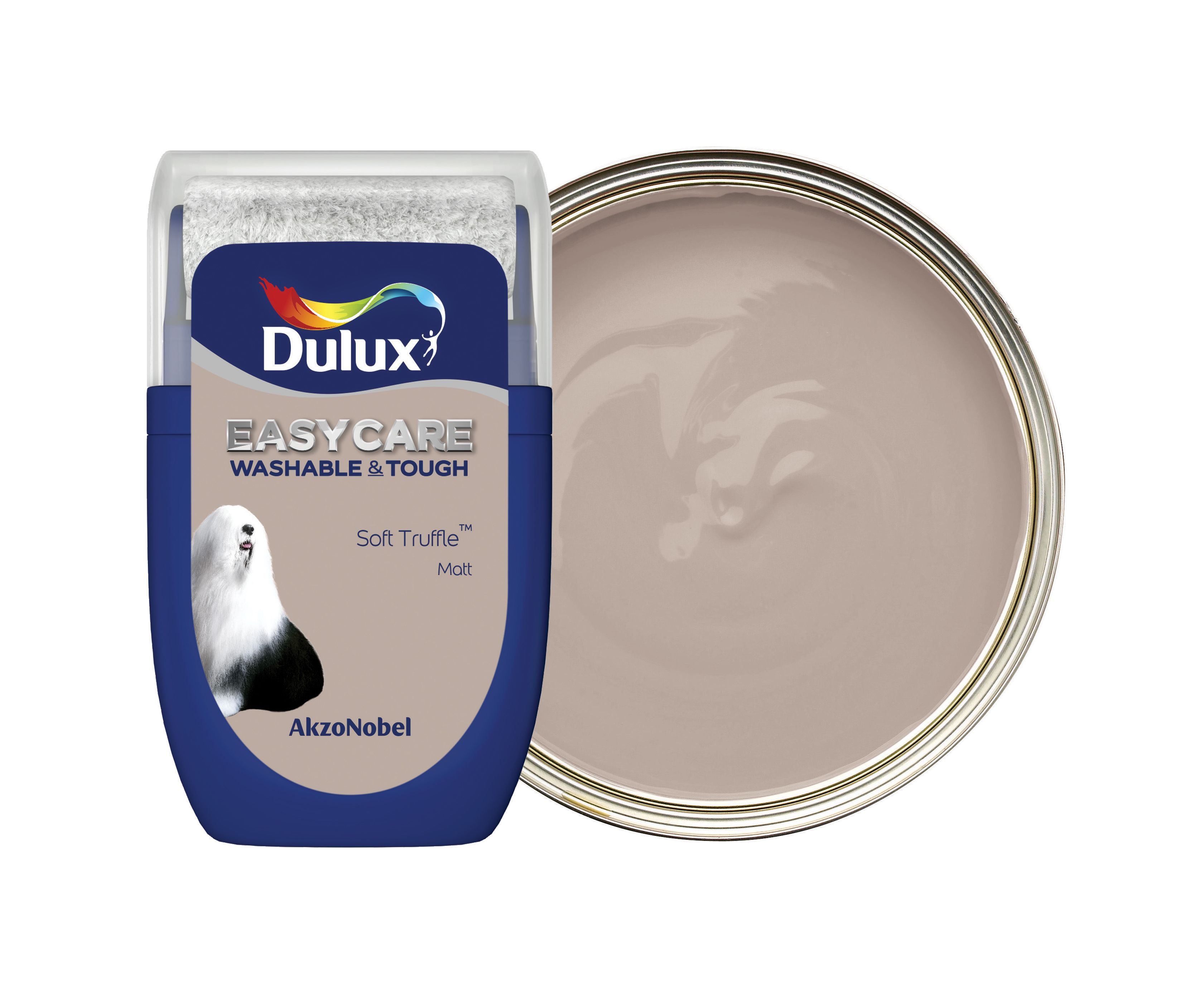 Image of Dulux Easycare Washable & Tough Paint - Soft Truffle Tester Pot - 30ml