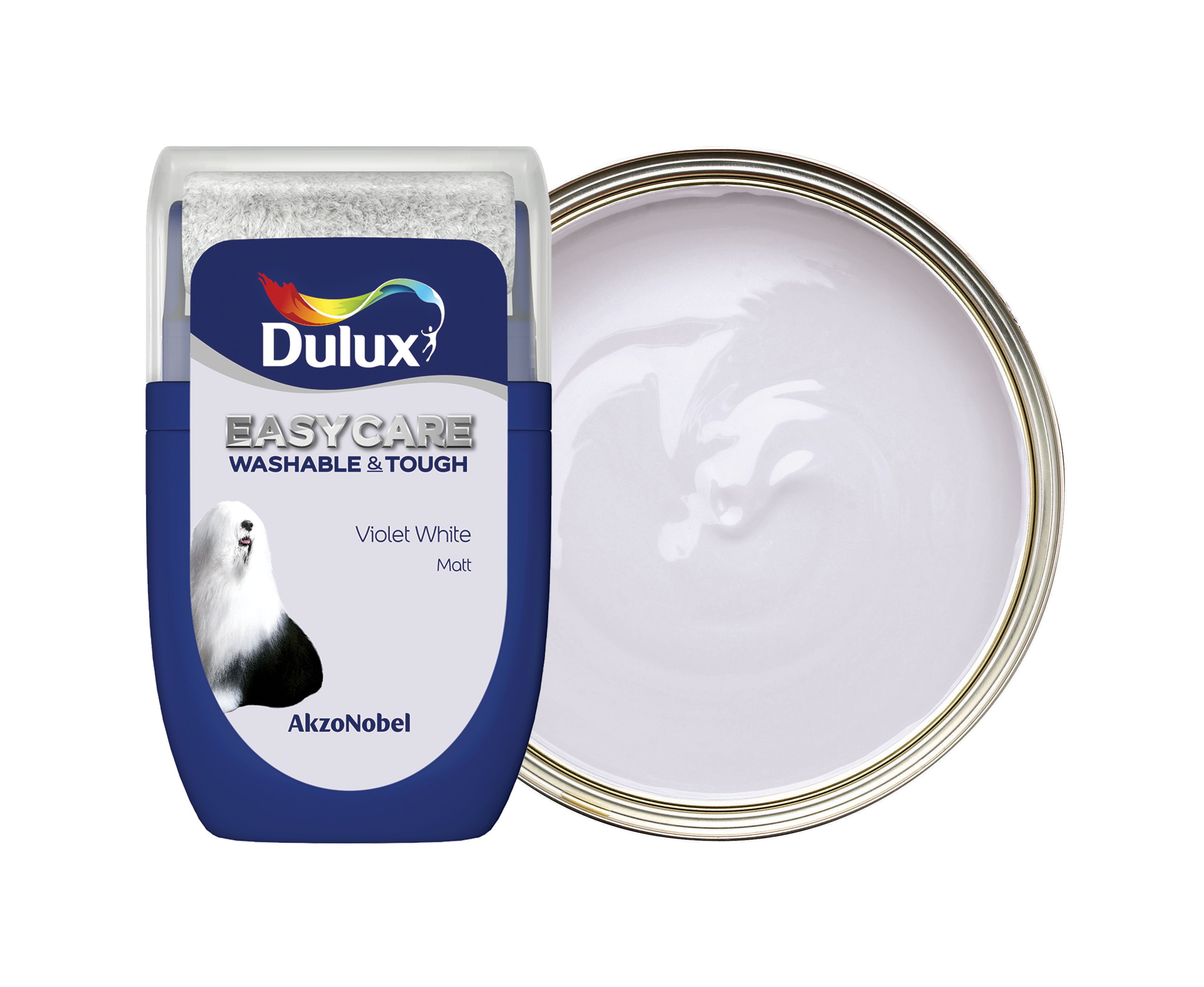 Dulux Easycare Washable & Tough Paint Tester Pot - Violet White - 30ml