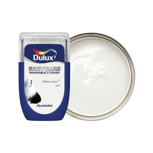 Dulux Easycare Washable & Tough Paint - White Cotton Tester Pot - 30ml