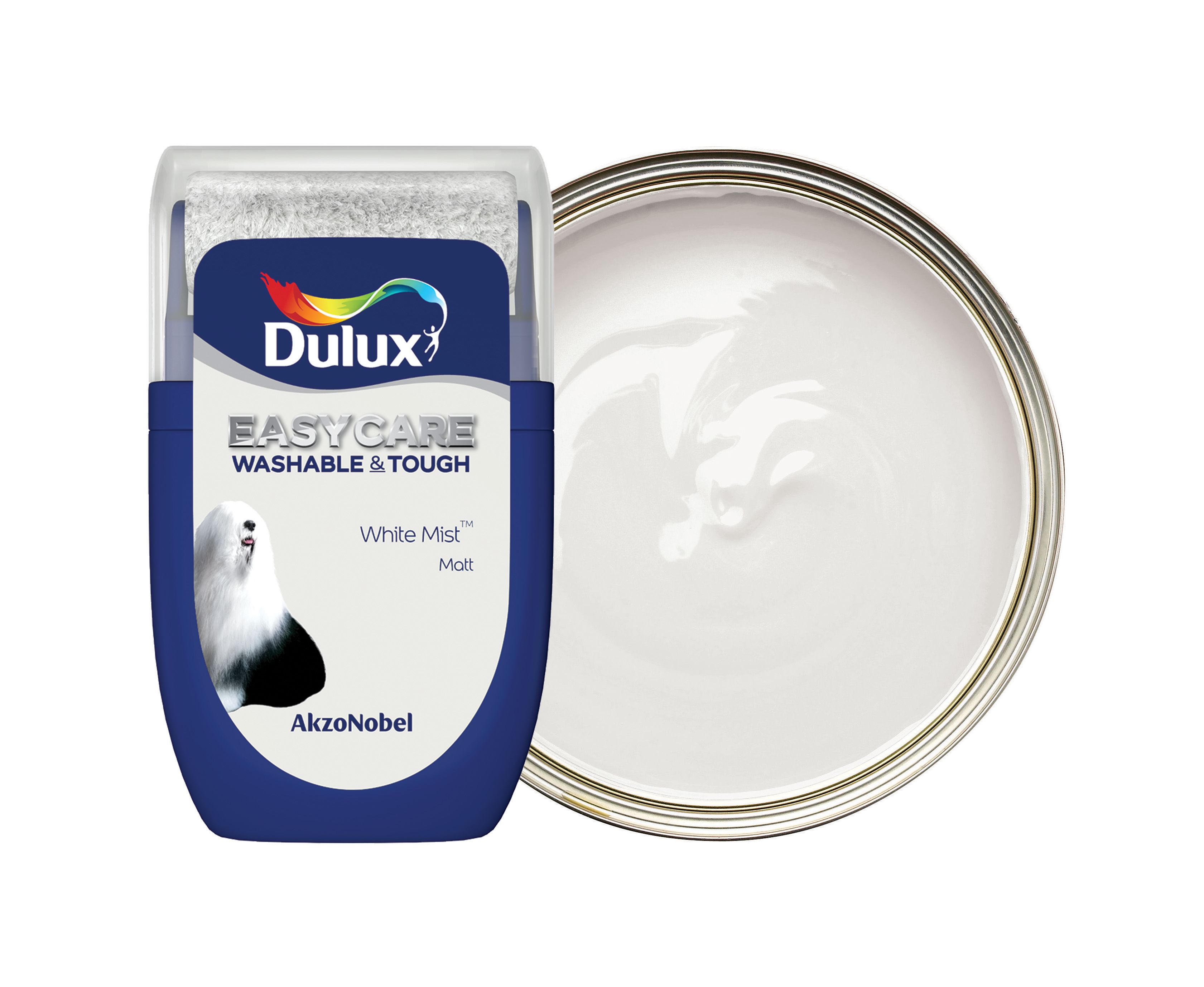 Image of Dulux Easycare Washable & Tough Paint - White Mist Tester Pot - 30ml