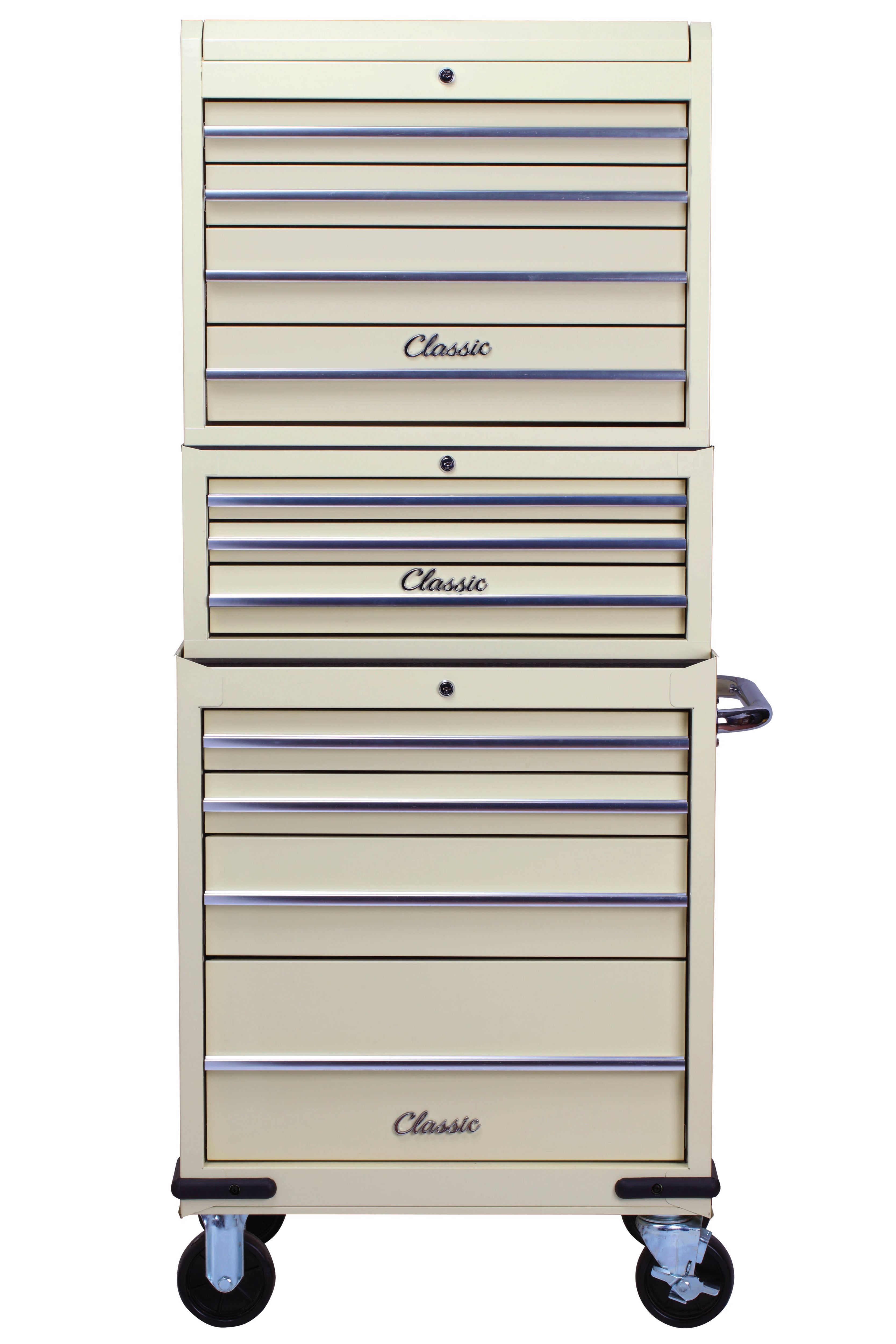 Hilka Classic 11 Drawer Mobile Combination Unit - Cream