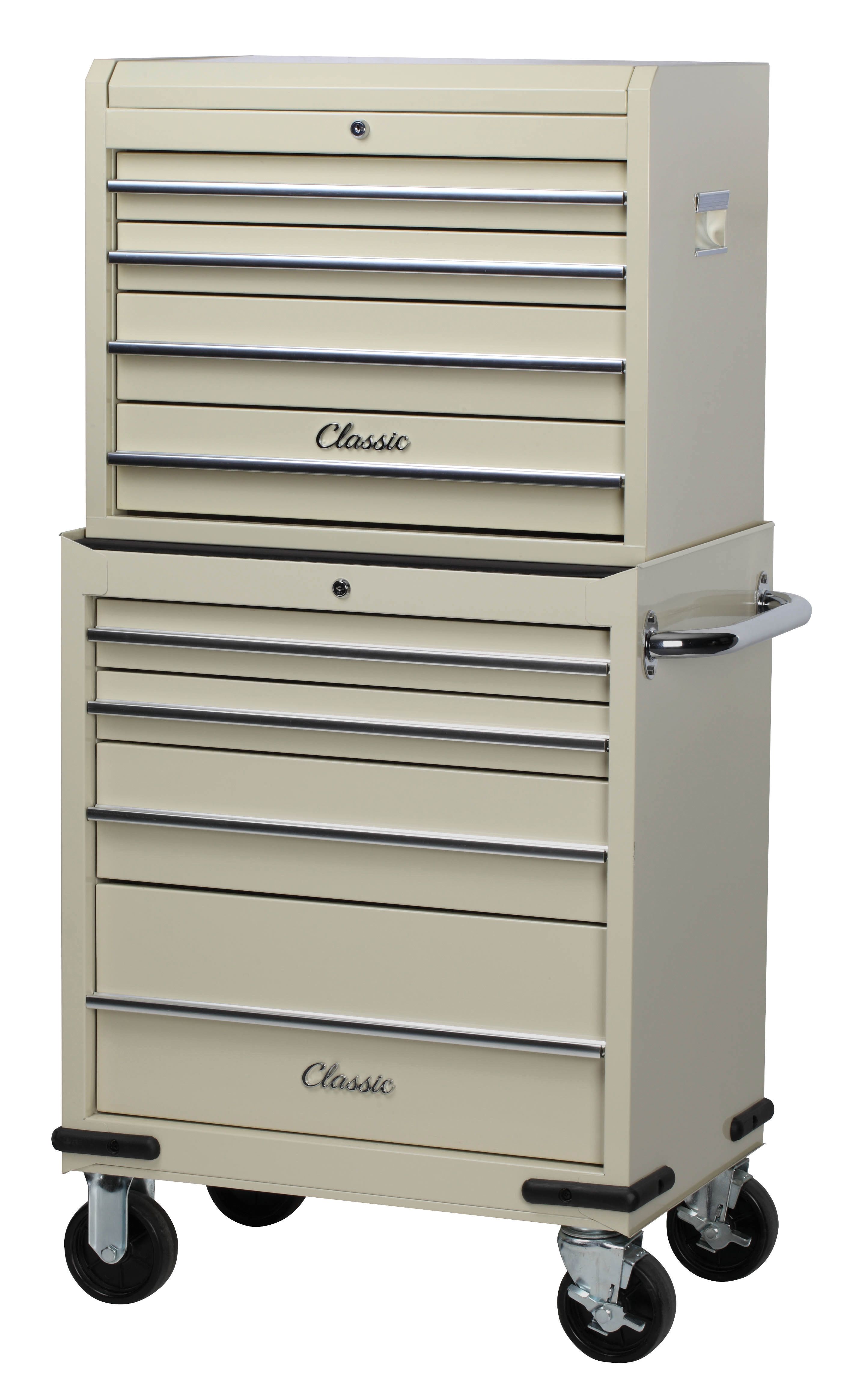 Hilka Classic 8 Drawer Mobile Combination Unit - Cream