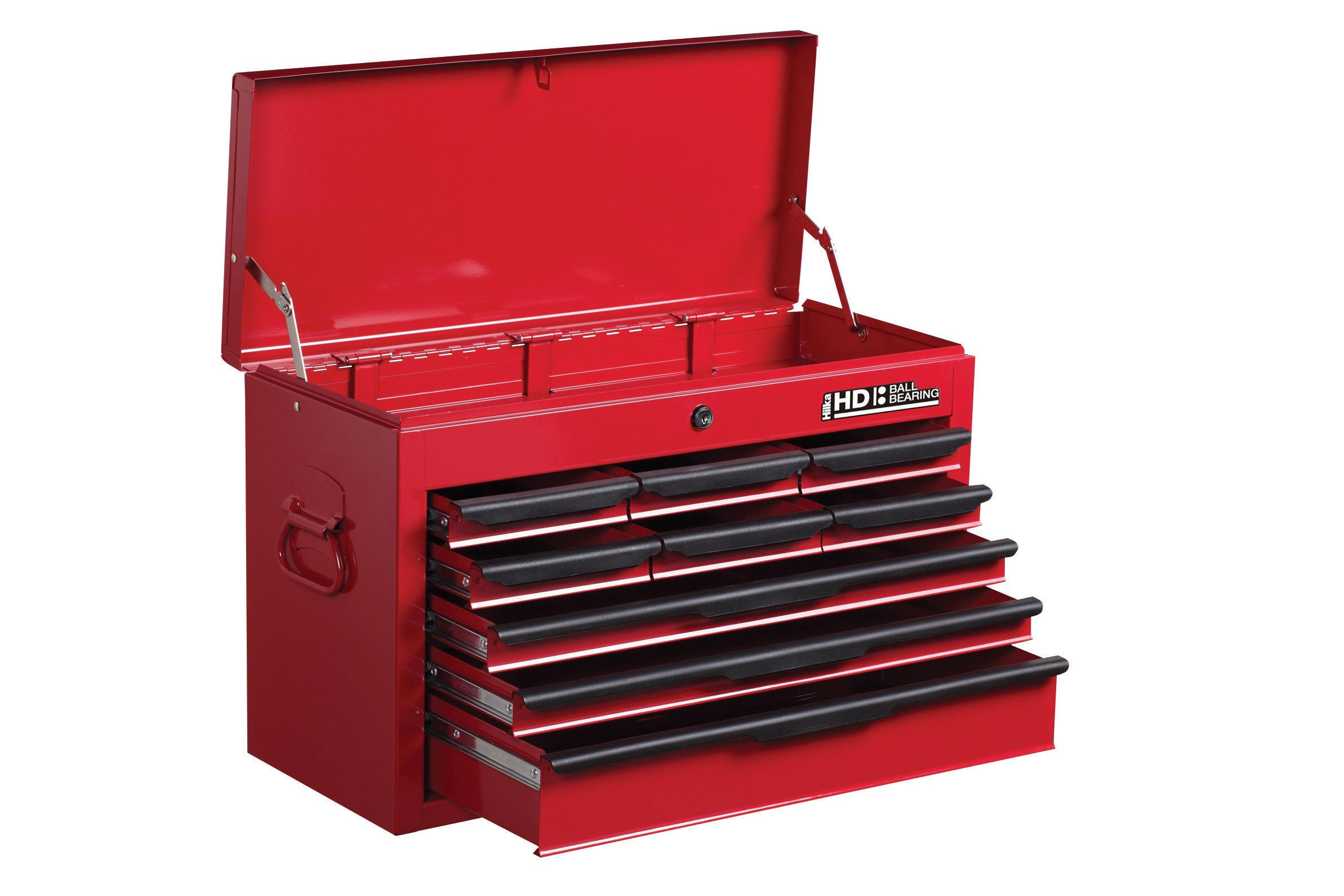 Hilka Heavy Duty Tool Chest with 270 Piece Mechanics Tool Kit - Red