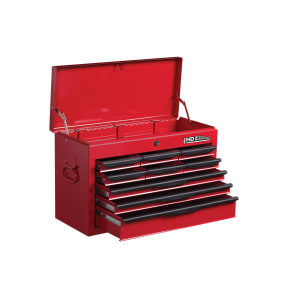 Hilka Heavy Duty Tool Chest with 270 Piece Mechanics Tool Kit - Red