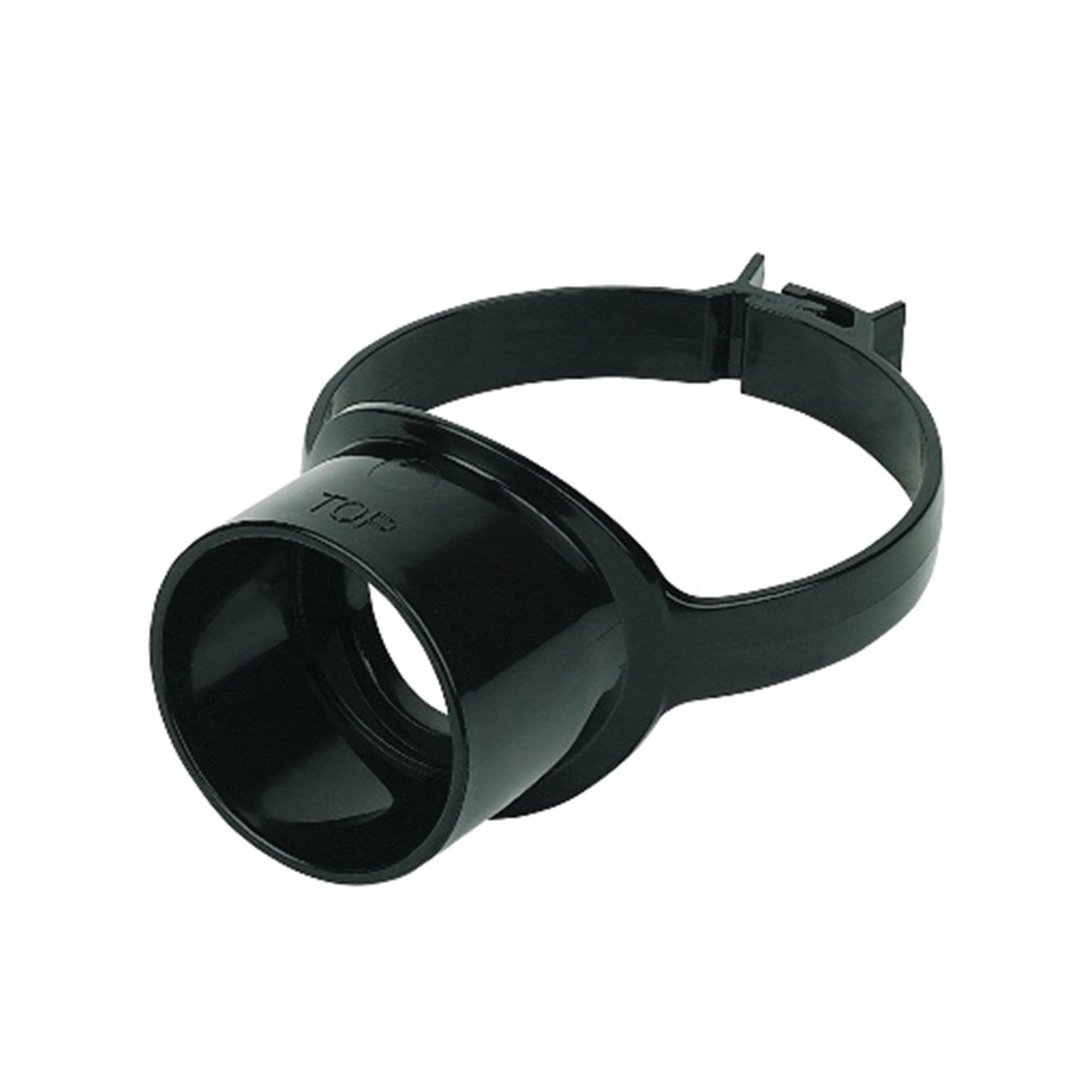 Image of FloPlast 110mm Soil Pipe Strap on Pipe Connector - Black