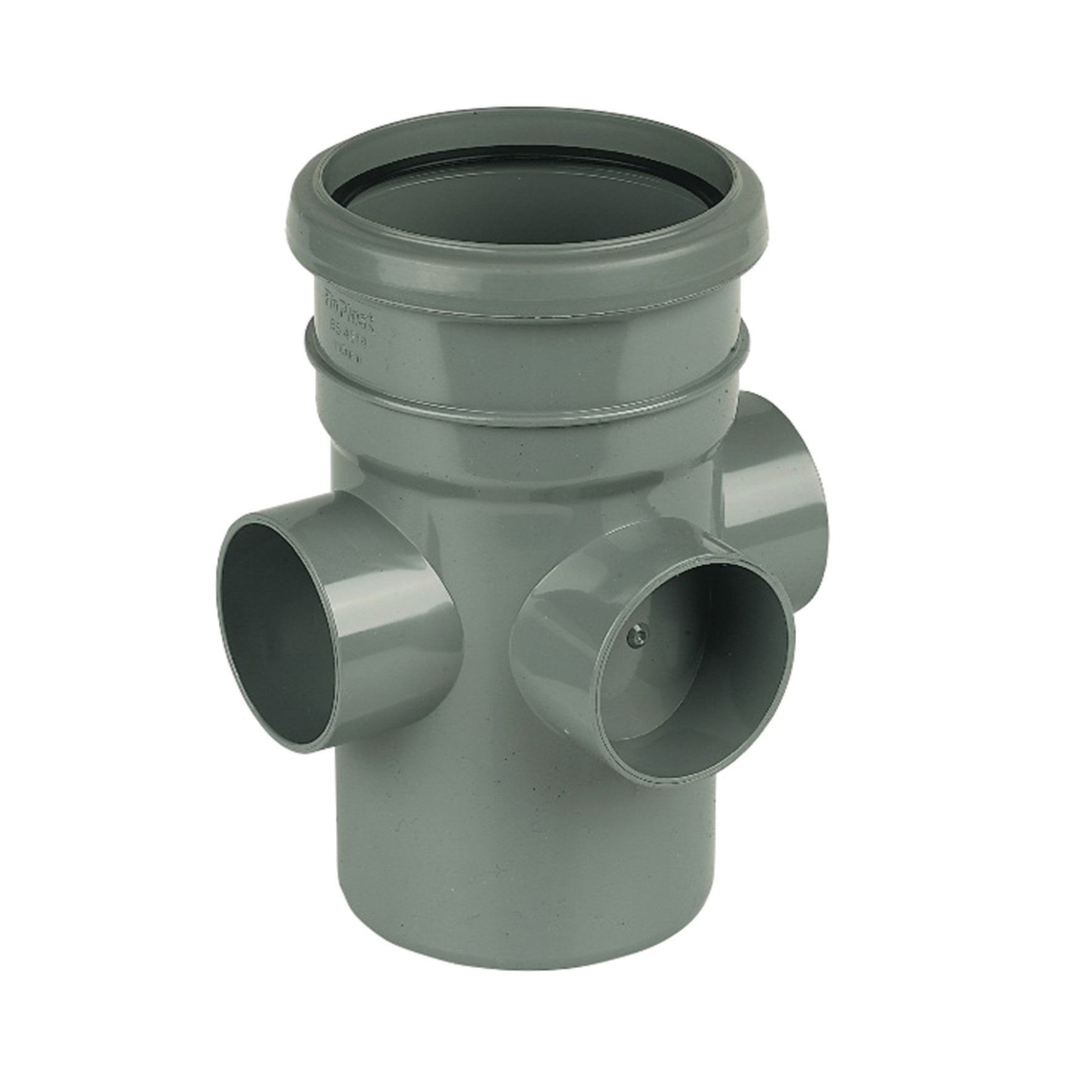 Image of FloPlast 110mm Soil Boss Pipe Socket/Spigot - Grey