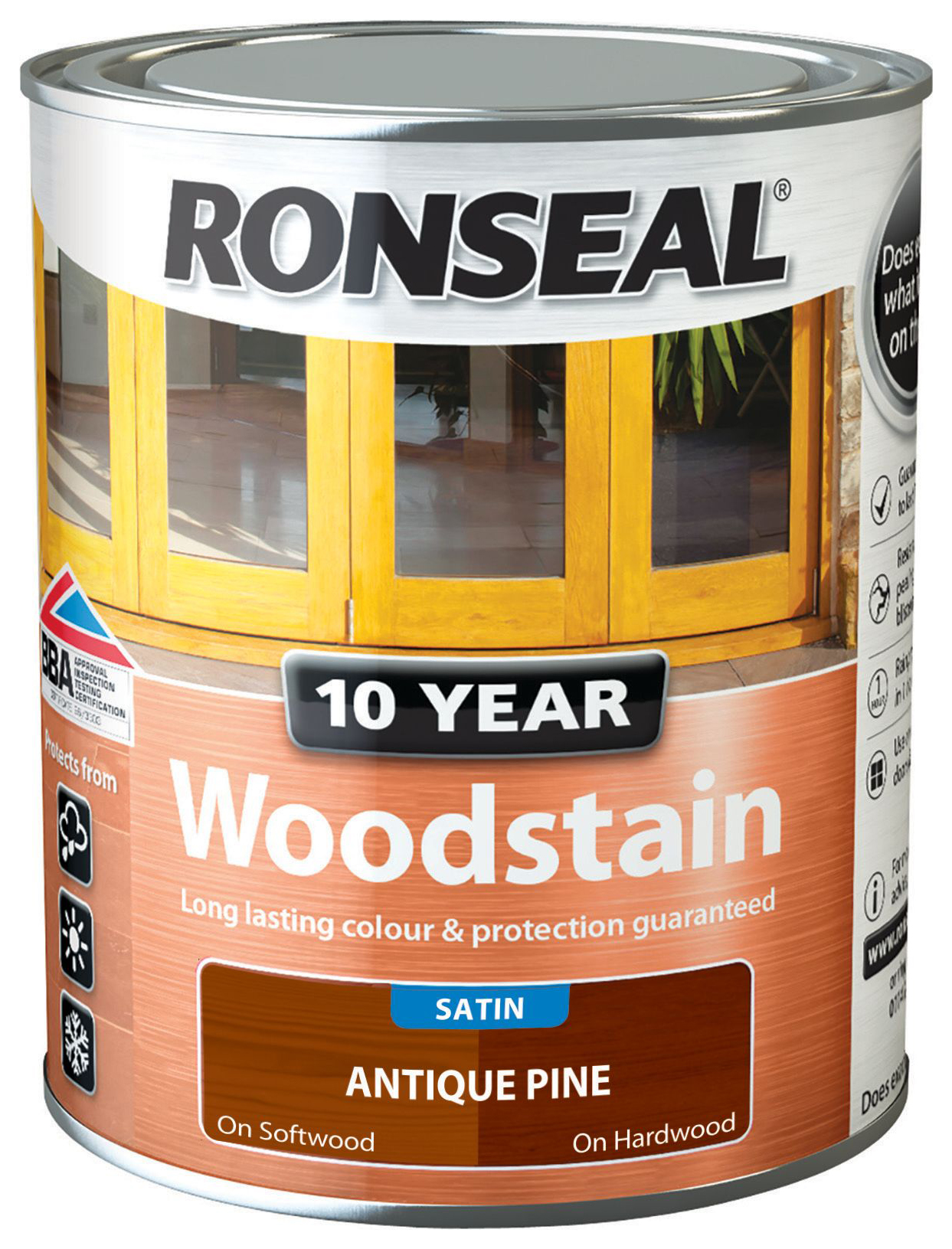 Image of Ronseal 10 Year Woodstain - Antique Pine 750ml