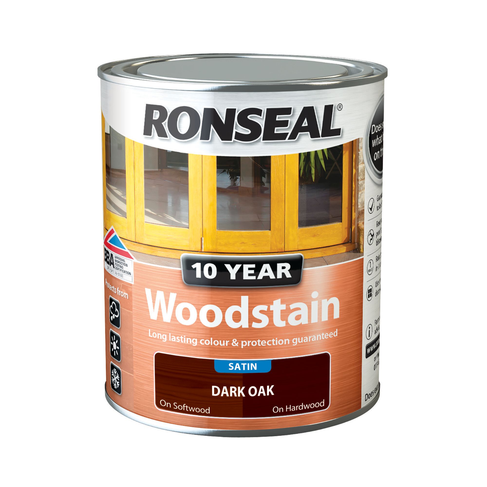 Image of Ronseal 10 Year Woodstain - Dark Oak 750ml