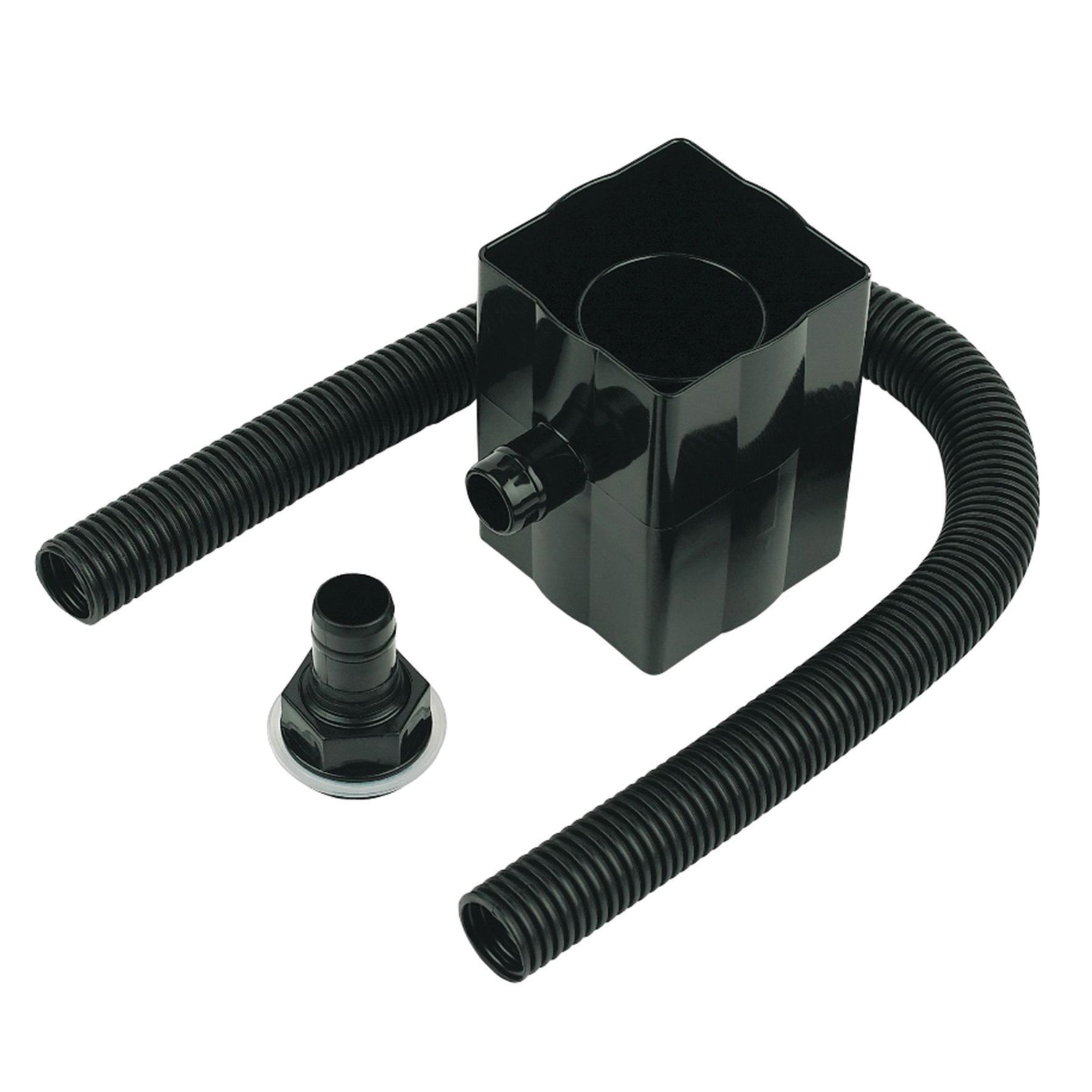 FloPlast 68mm Round or 65mm Square Black Downpipe Water Butt Rain Diverter