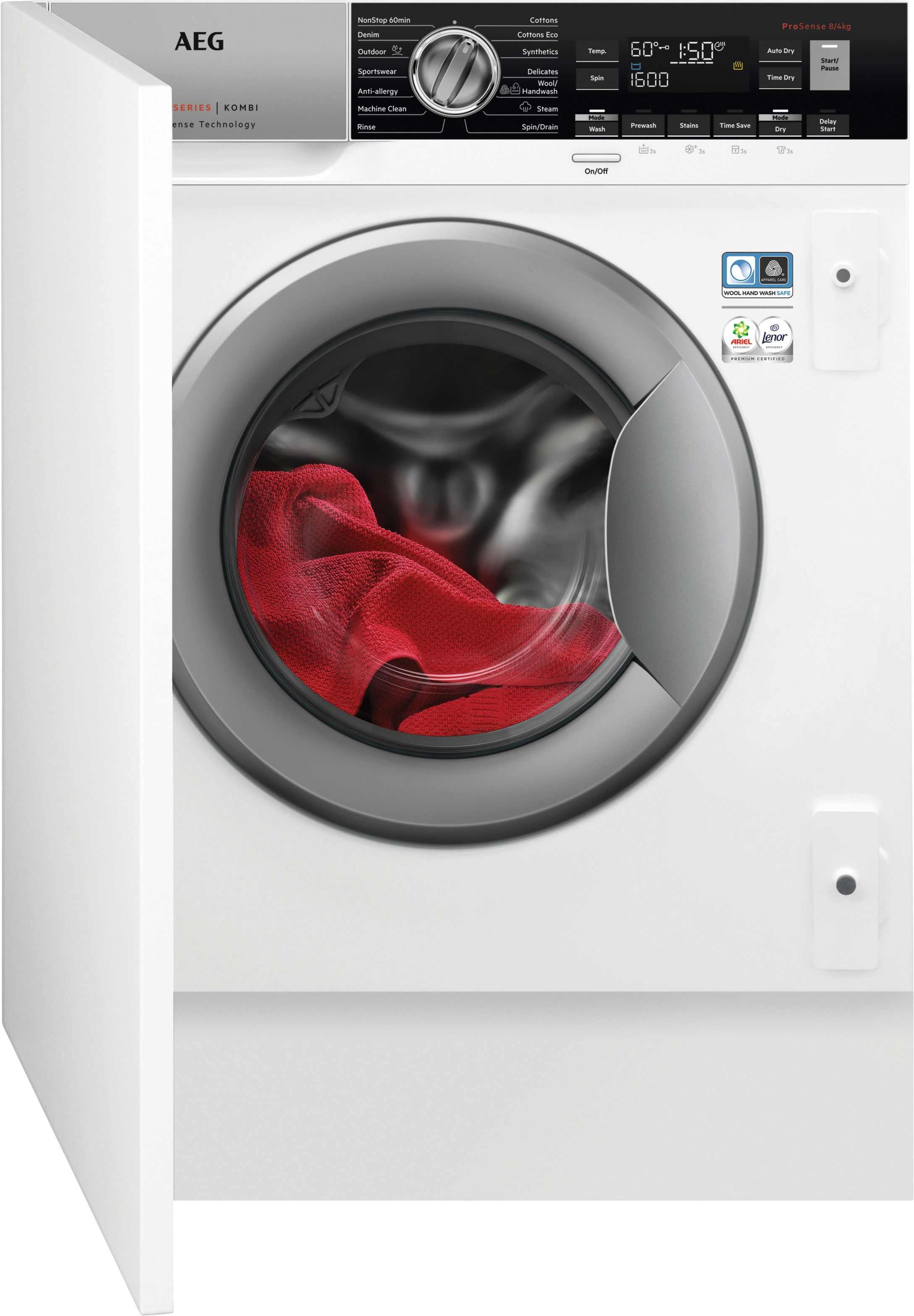 Image of AEG L7WC8632BI 8kg Washer Dryer - White