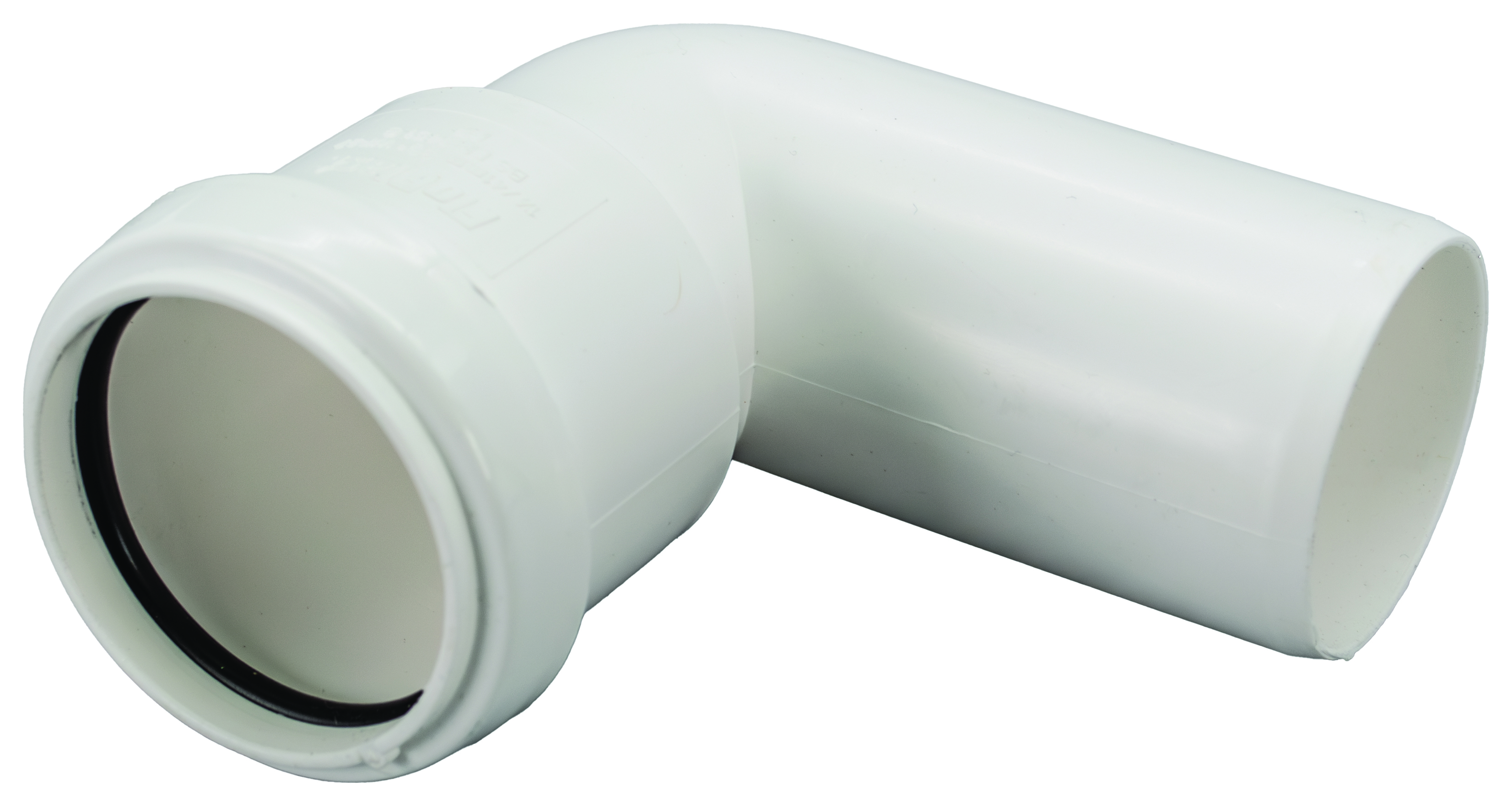 Image of FloPlast WP27W Push-fit Waste 90 Deg Conversion Bend - White 40mm