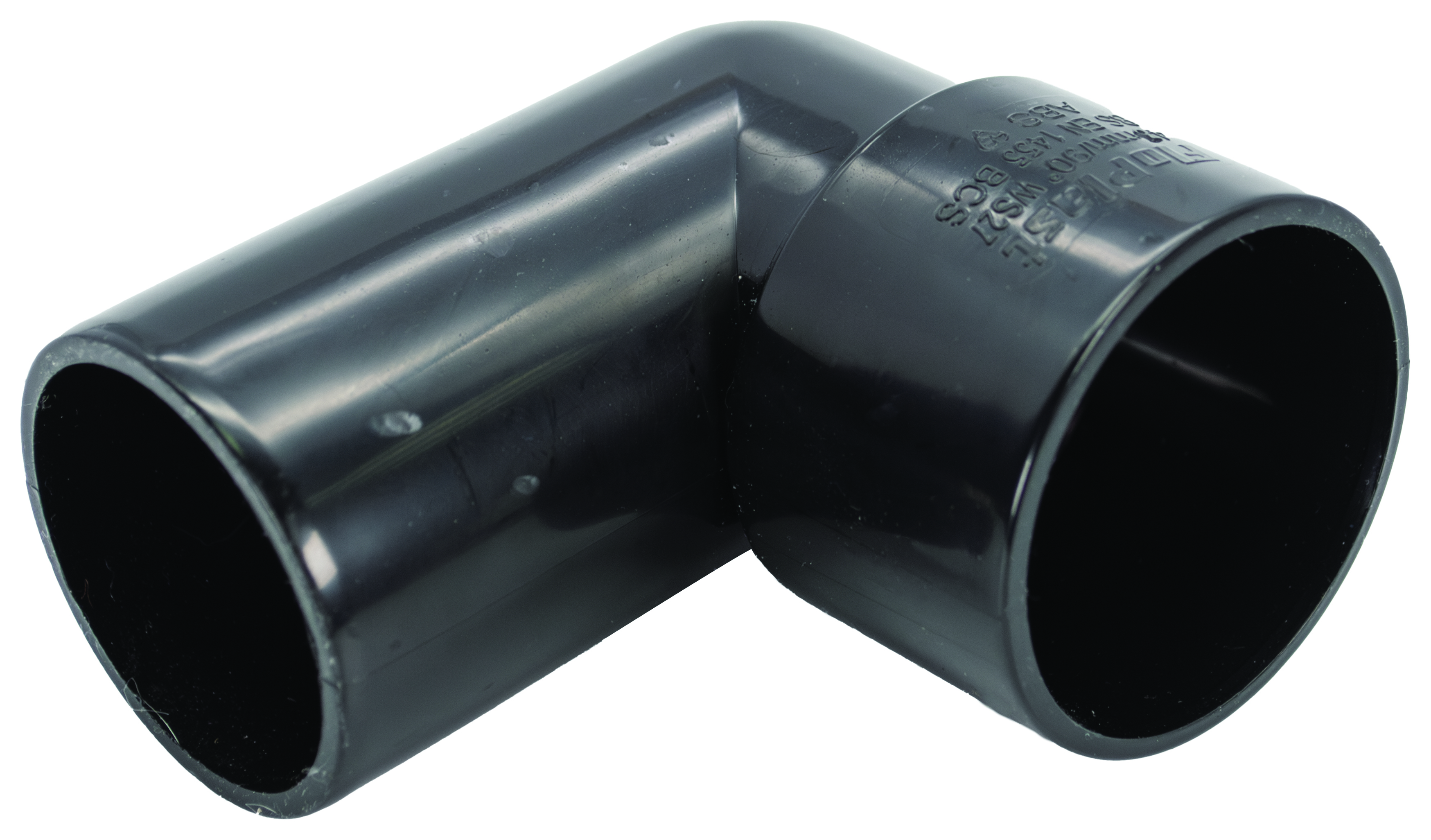 FloPlast WS27B Solvent Weld Waste 90 Deg Bend Conversion - Black 40mm