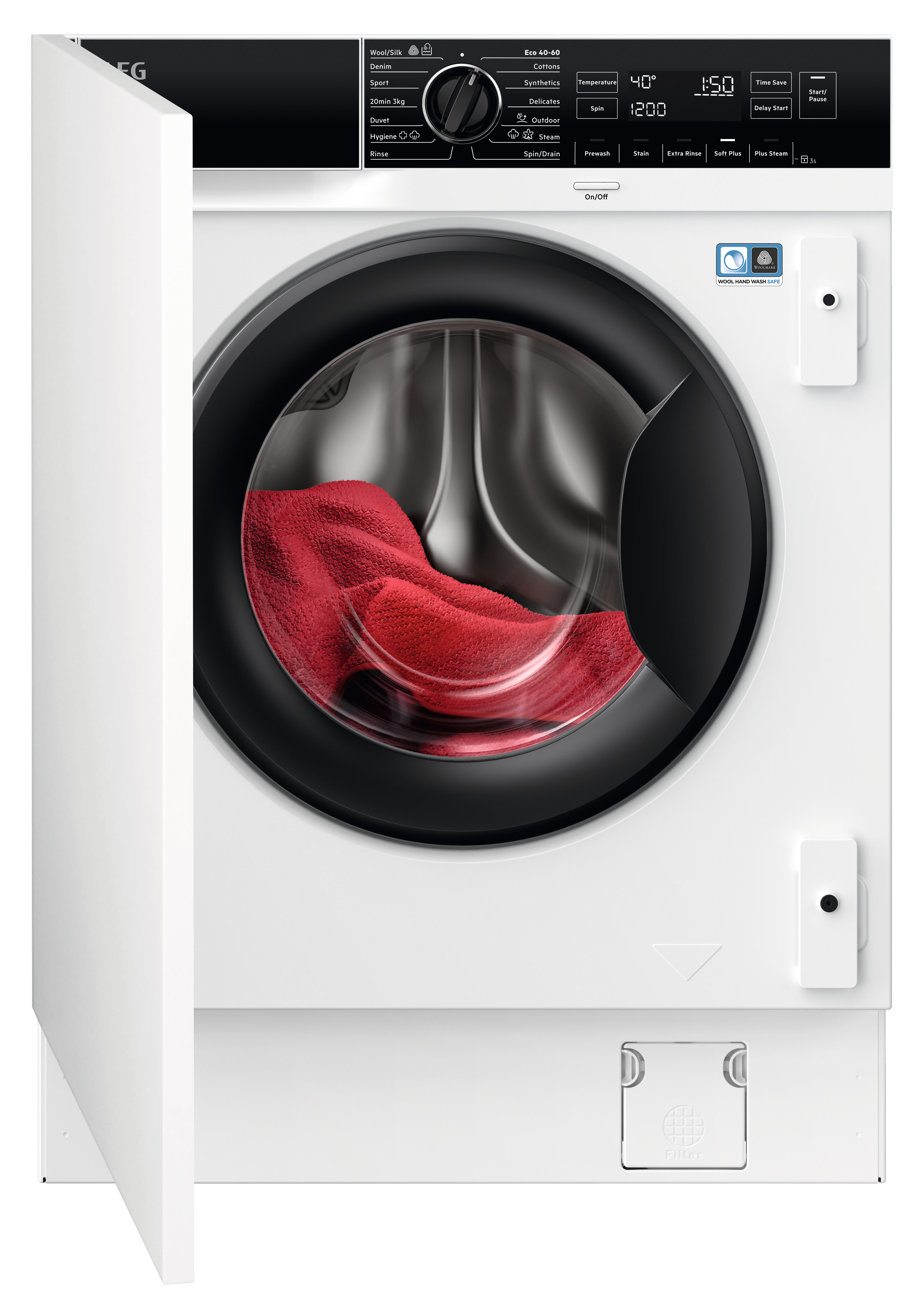 AEG LF7C8636BI Integrated 8kg Washing Machine - White