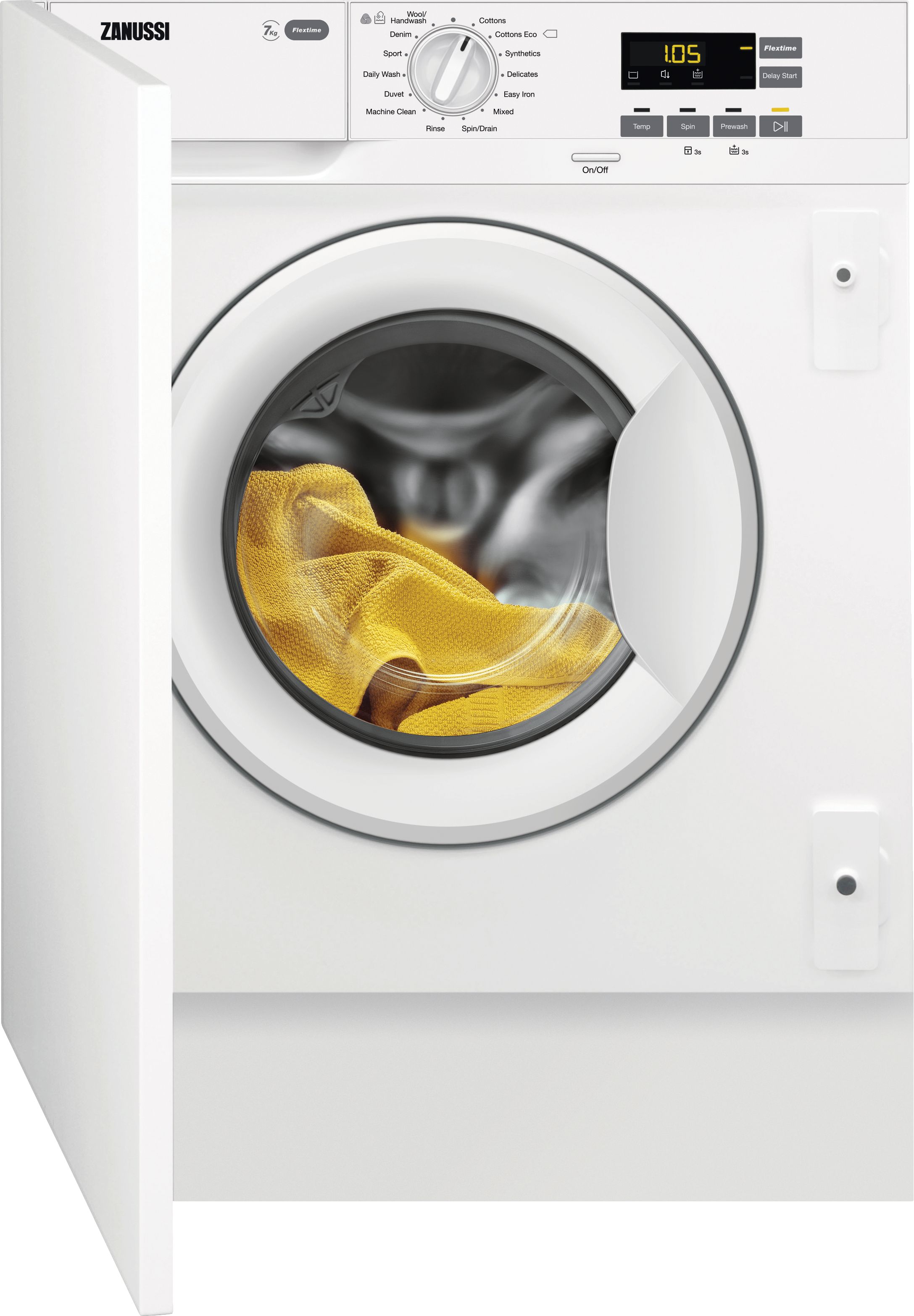 Image of Zanussi Z712W43BI Washing Machine - White