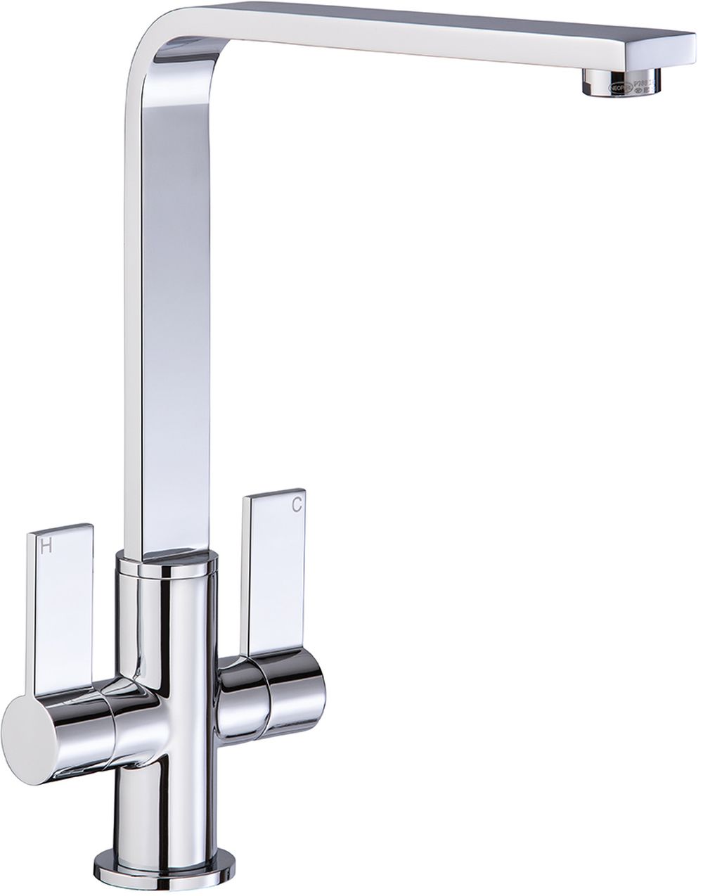 Image of Abode Quantic Dual Lever Monobloc Sink Mixer Tap - Chrome