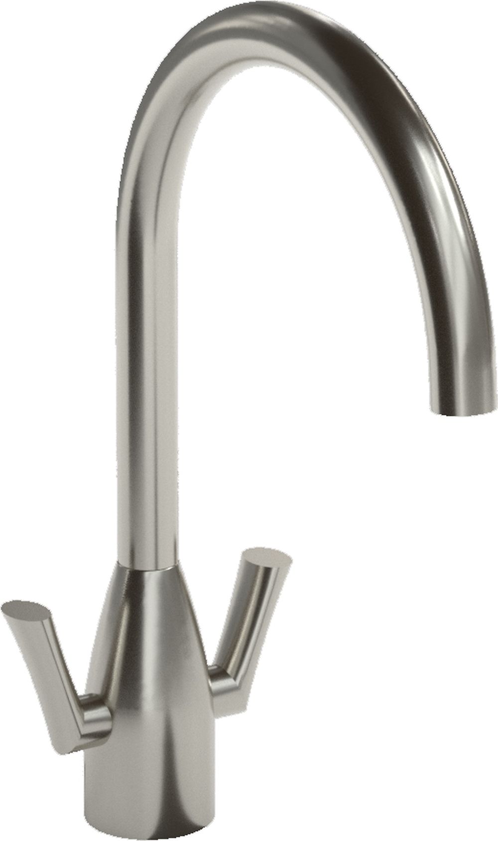 Abode Airo Dual Lever Monobloc Sink Tap - Stainless Steel