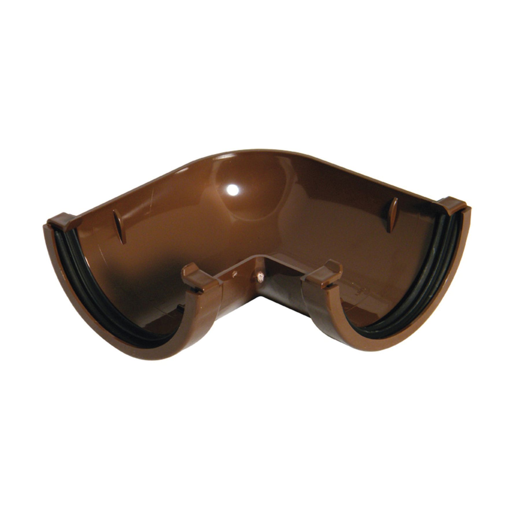 FloPlast 76mm MiniFlo Gutter Angle 90 - Brown