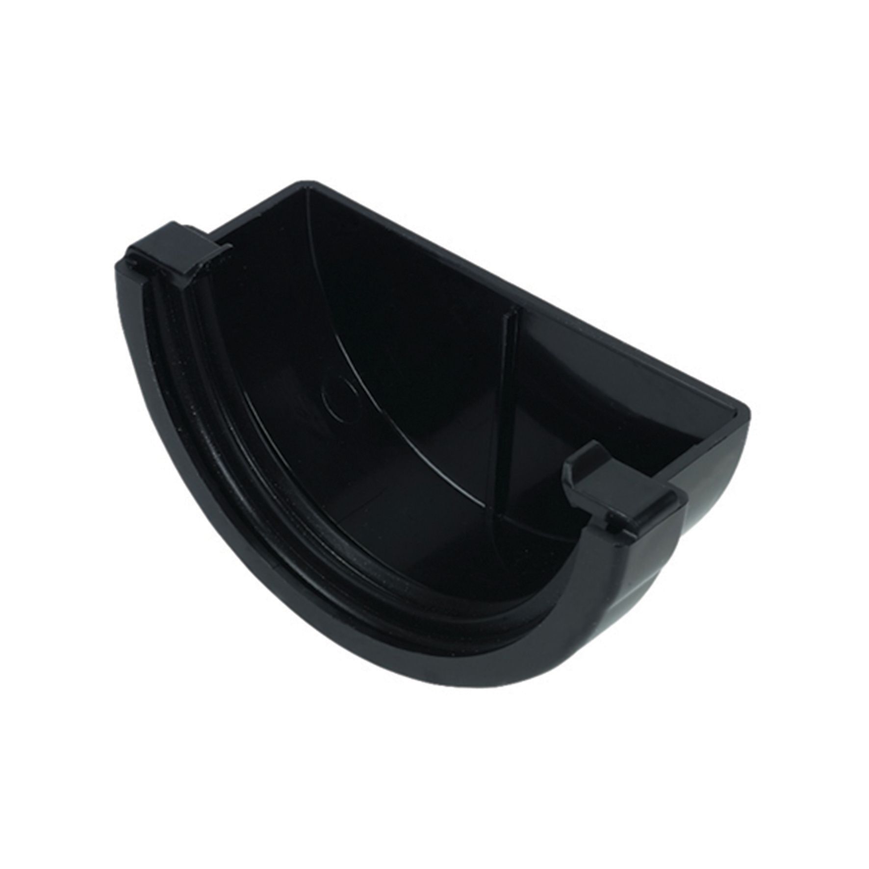 FloPlast 76mm MiniFlo Gutter External Stop End - Black