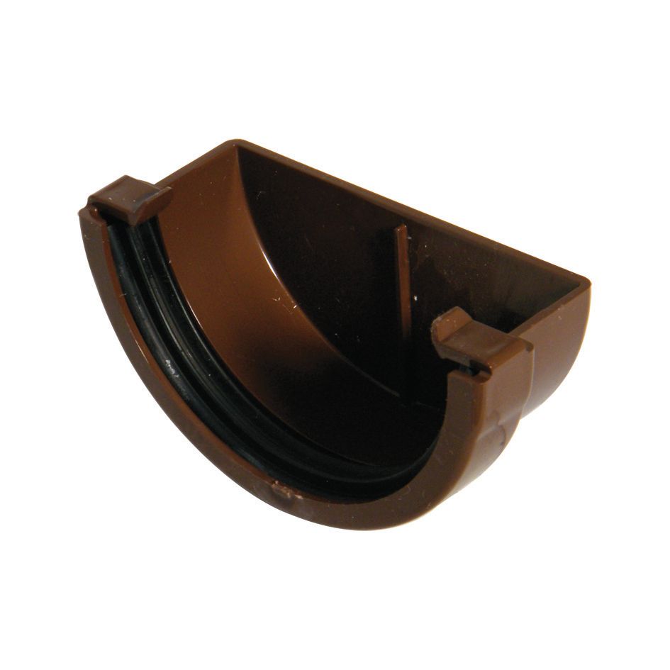 FloPlast 76mm - Brown MiniFlo Gutter External Stop End