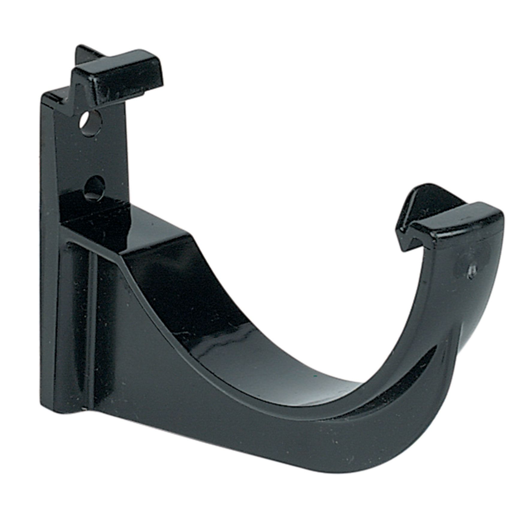 FloPlast 76mm Black MiniFlo Gutter Fascia Bracket - Pack of 2