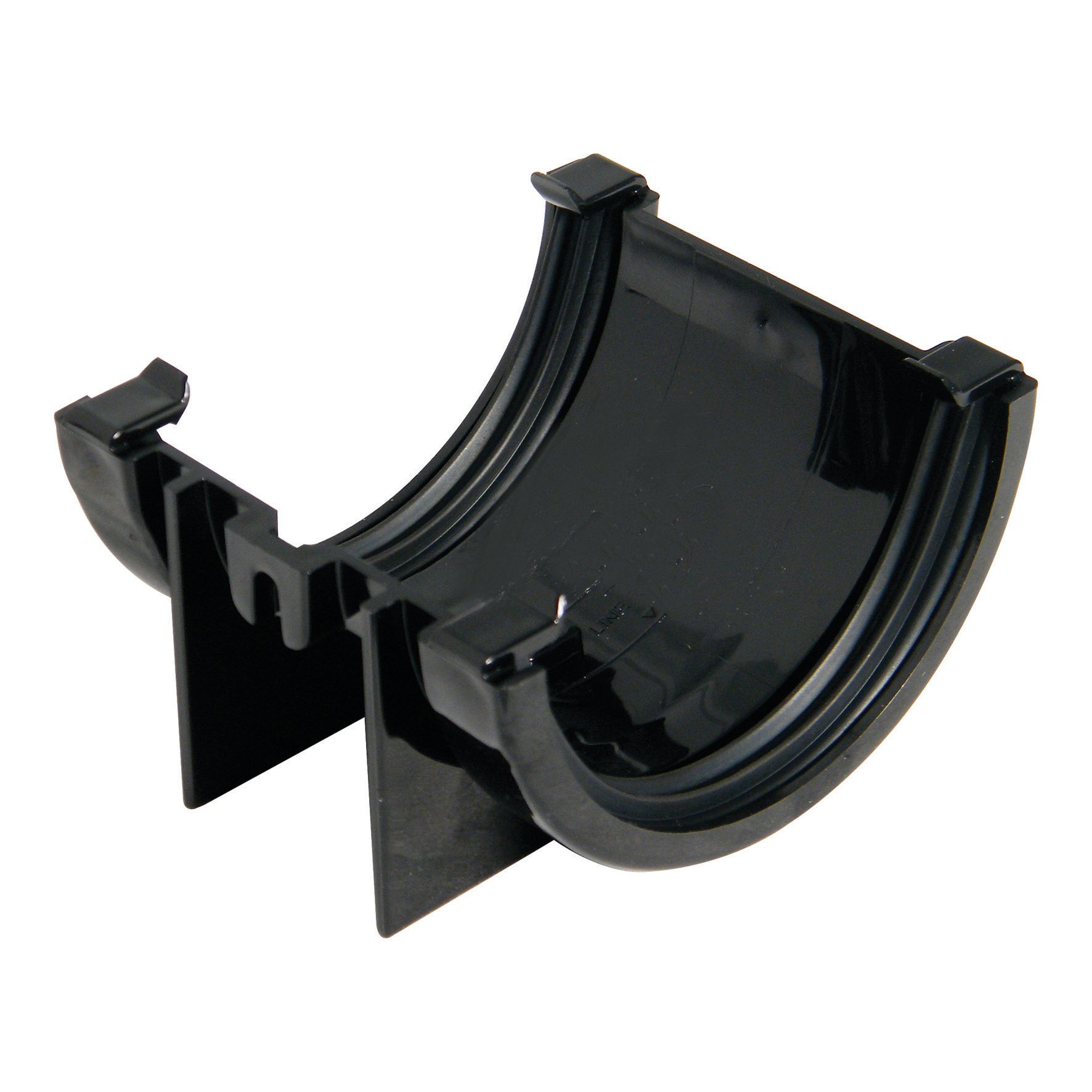 FloPlast 76mm Black MiniFlo Gutter Union Bracket