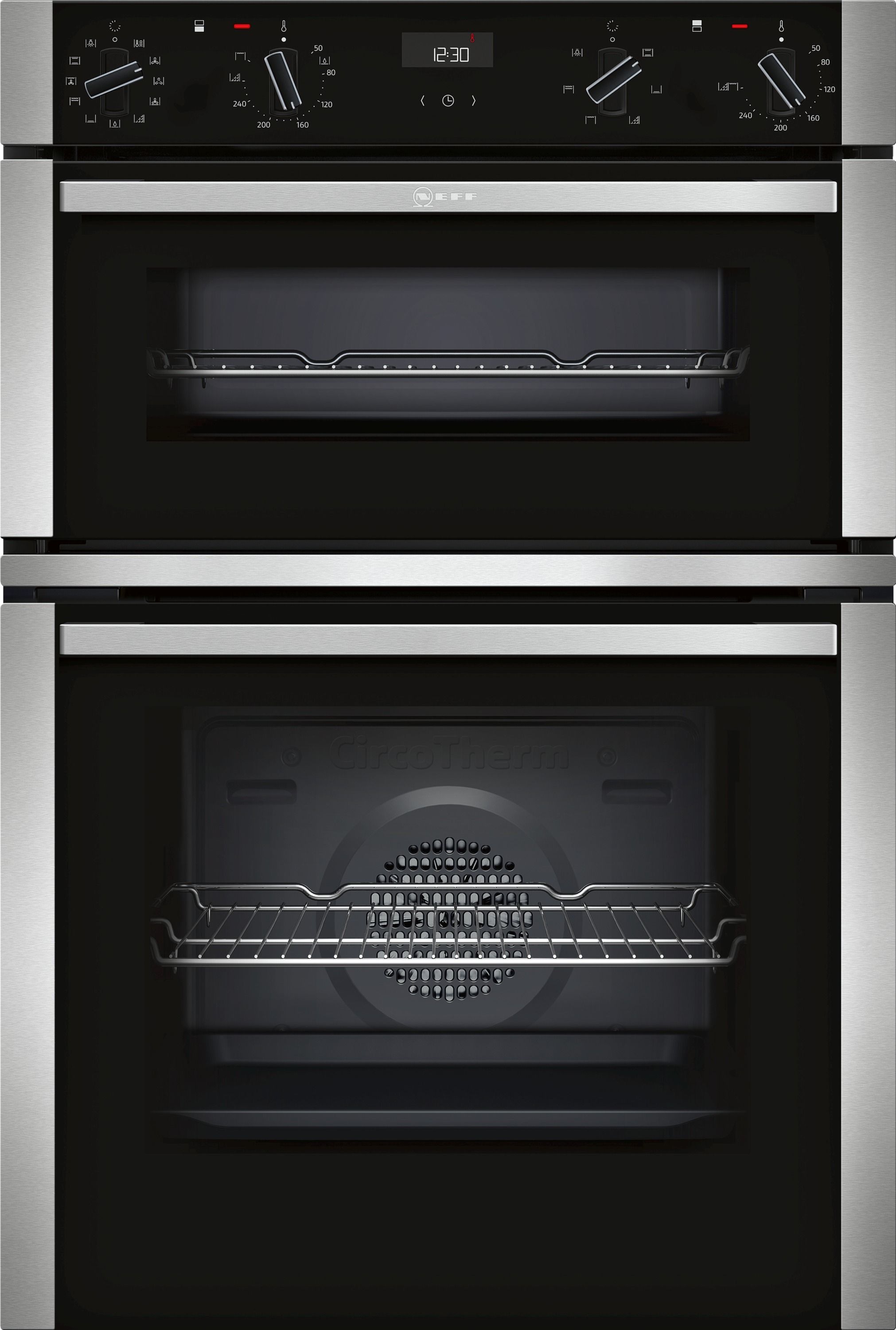 Image of NEFF U1ACE5HN0B N50 Built-In Double Oven with Circotherm - Stainless Steel