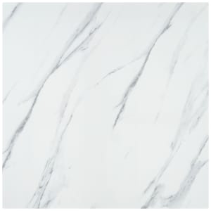 Calacatta Gloss White Glazed Porcelain Tile 605 x 605mm Sample